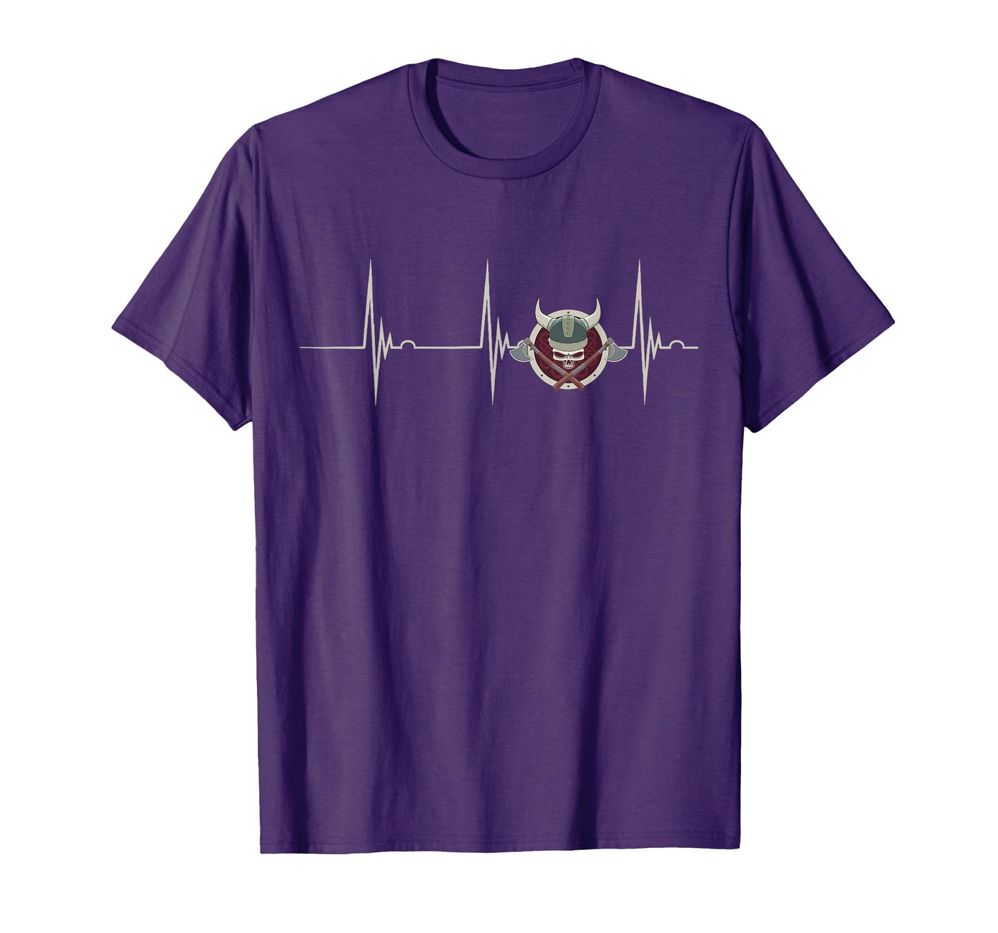 Valhalla Viking Warrior Heartbeat EKG Pulse Nordic Odin T-Shirt