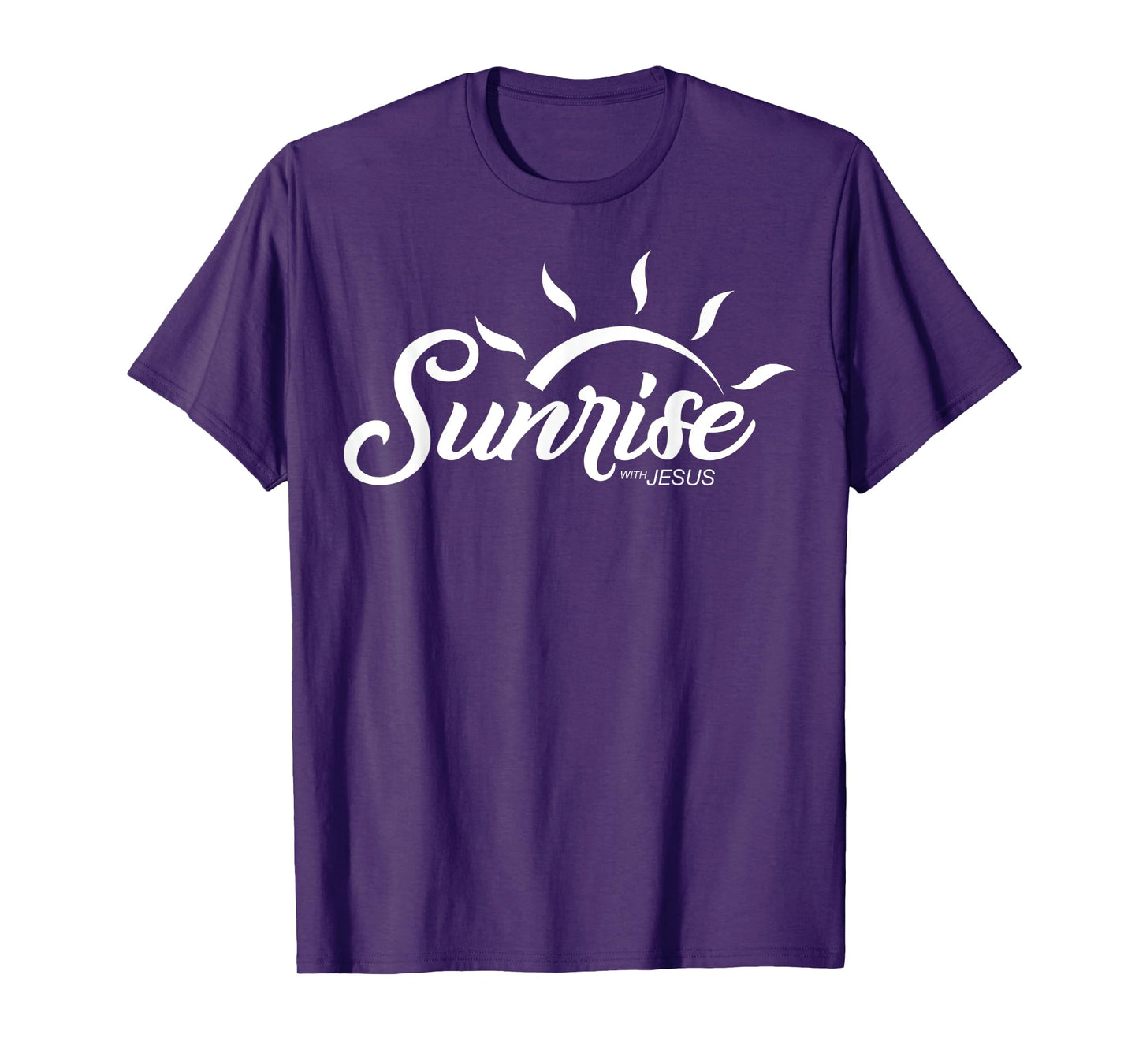 Sunrise with Jesus T-shirt (Logo in White) T-Shirt