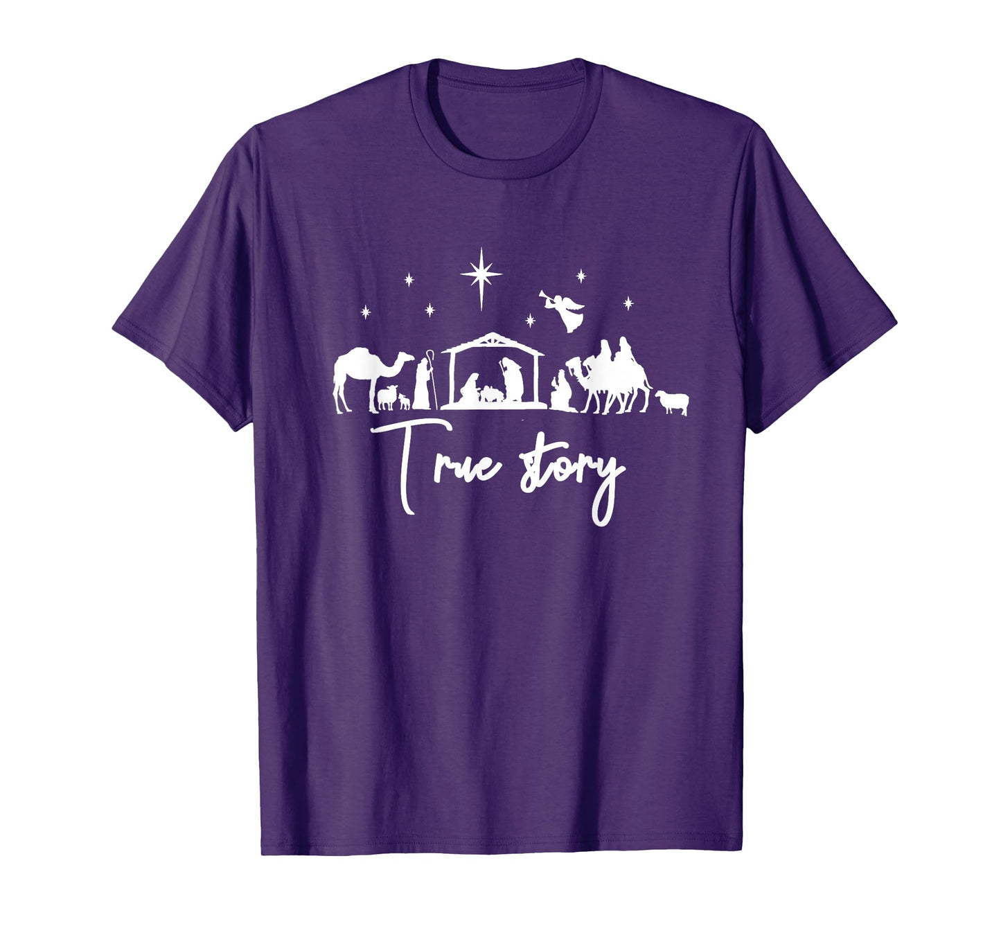 True Story Nativity Christmas Baby Jesus Manger Catholic T-Shirt