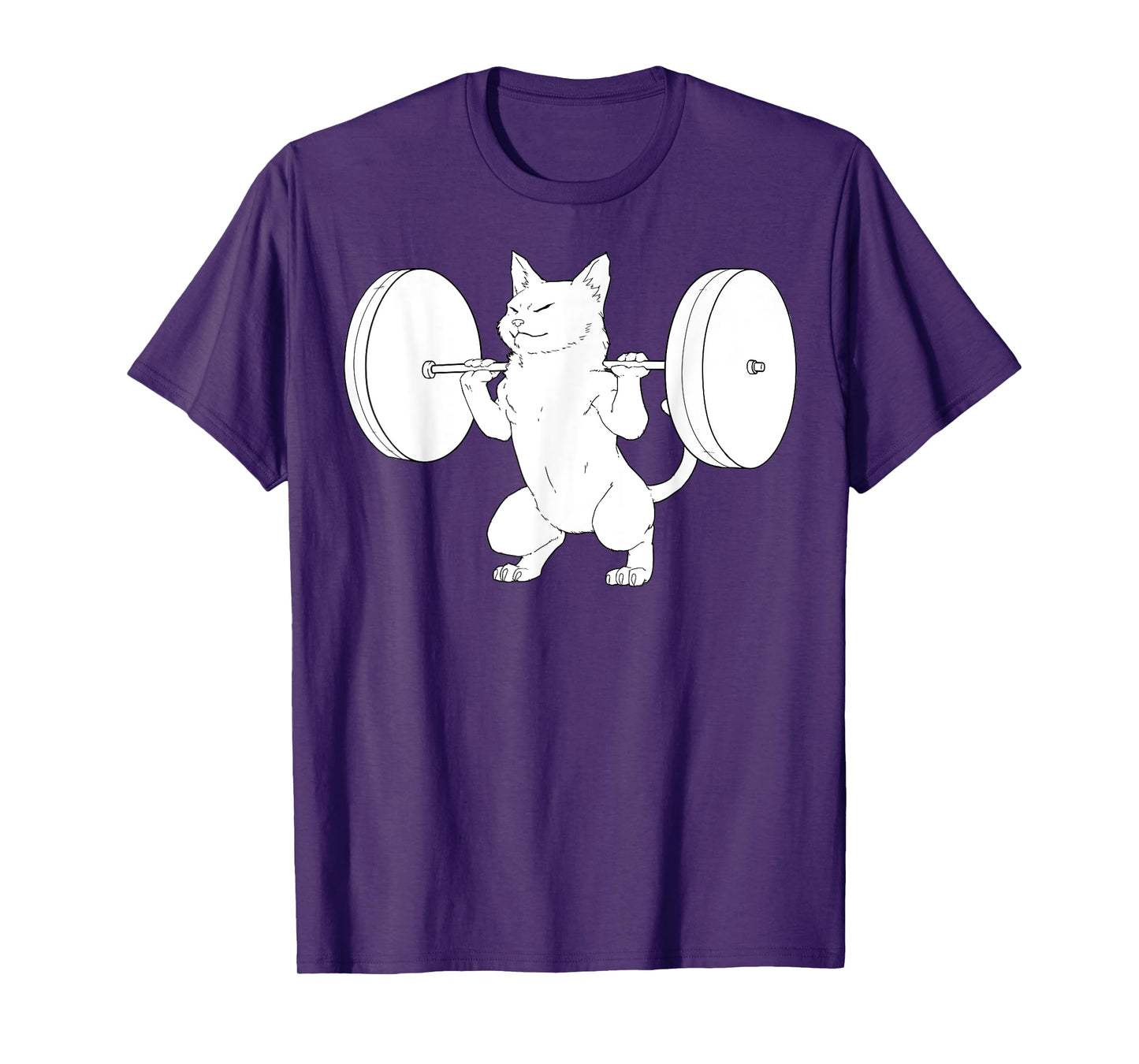 Cat Squat Powerlifting T-Shirt Cute T-Shirt for Men Women