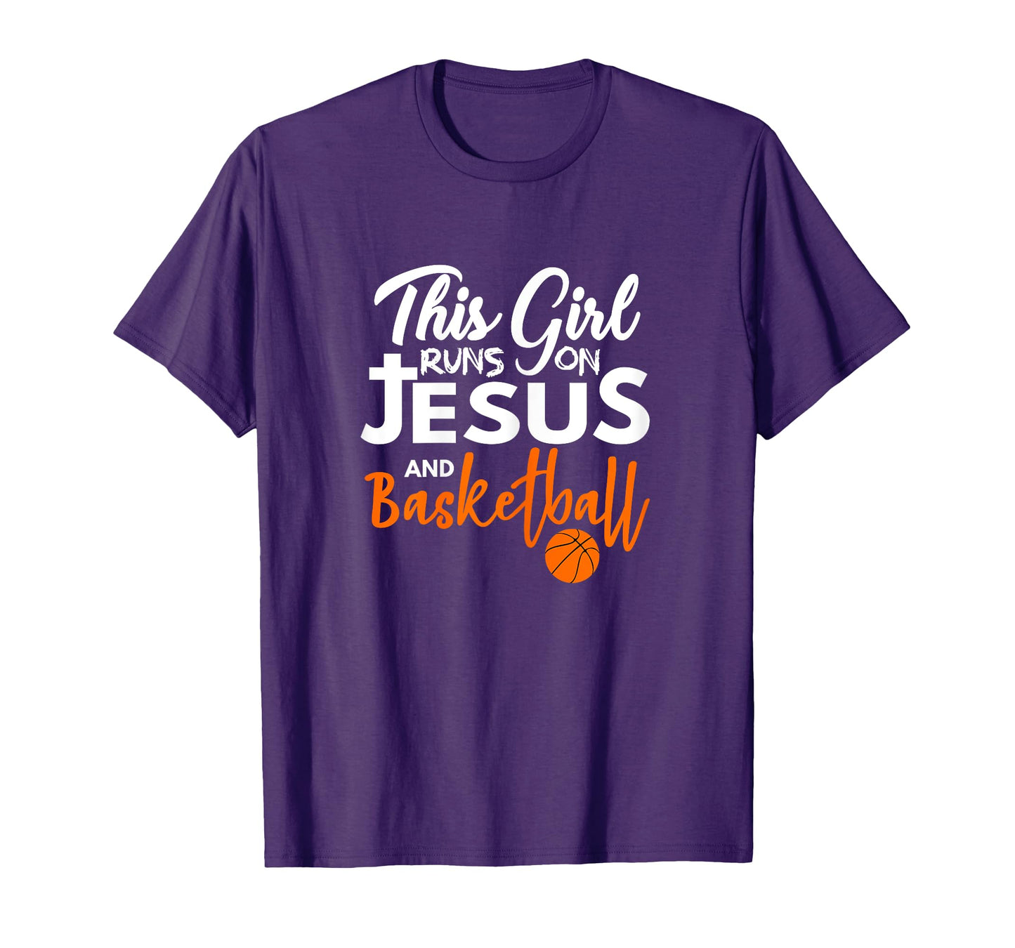 This Girl Runs On Jesus And Basketball T-Shirt