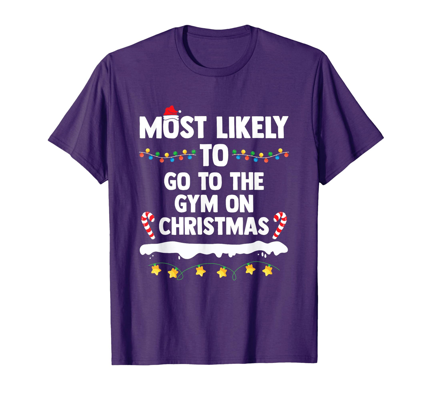 Most Likely To Go To The Gym On Christmas Family Matching T-Shirt