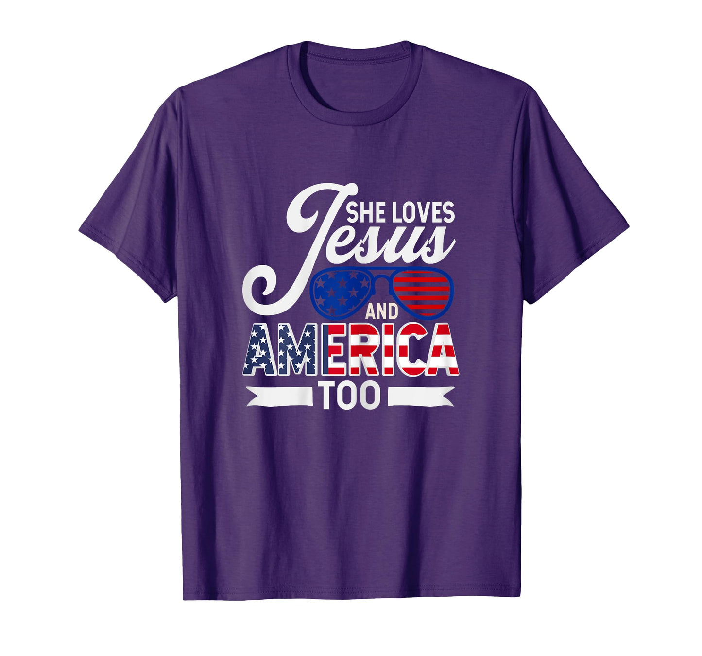 She Loves Jesus And America Too T-Shirt