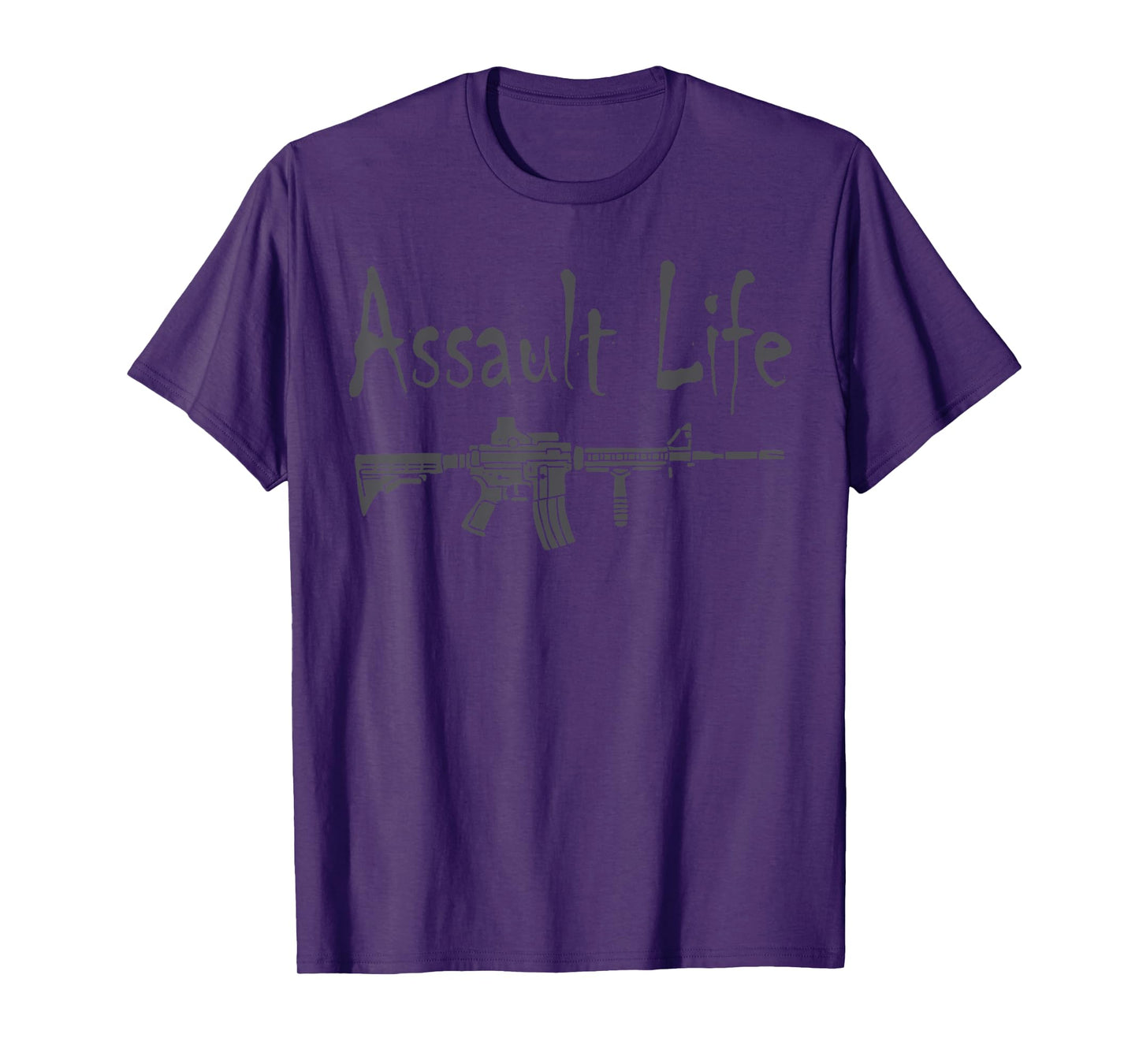 Assault Life Funny Cool Gun Shooting Range Statement Graphic T-Shirt