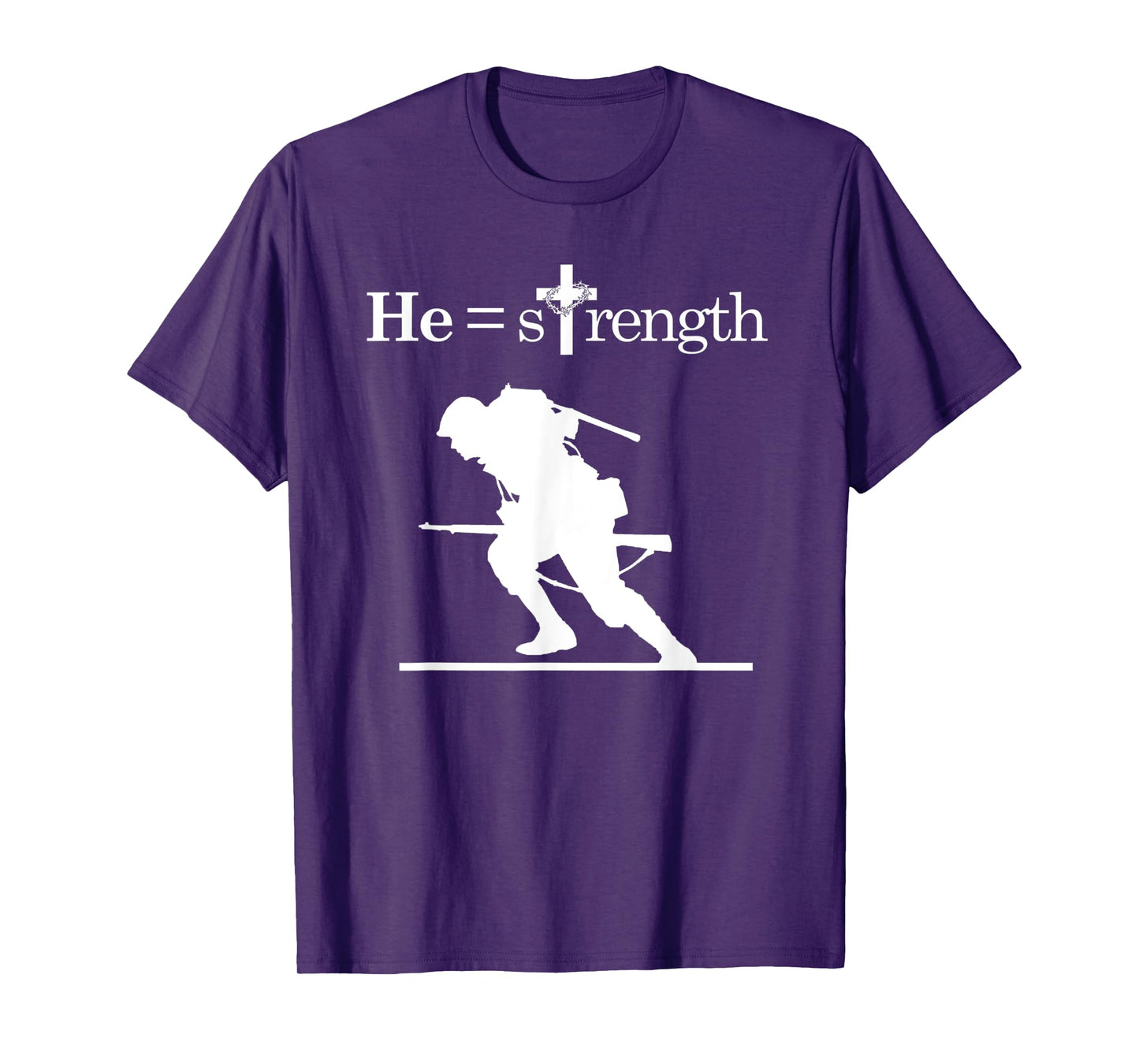 Mens Christian Military Inspirational Quote Jesus Soldier T-Shirt