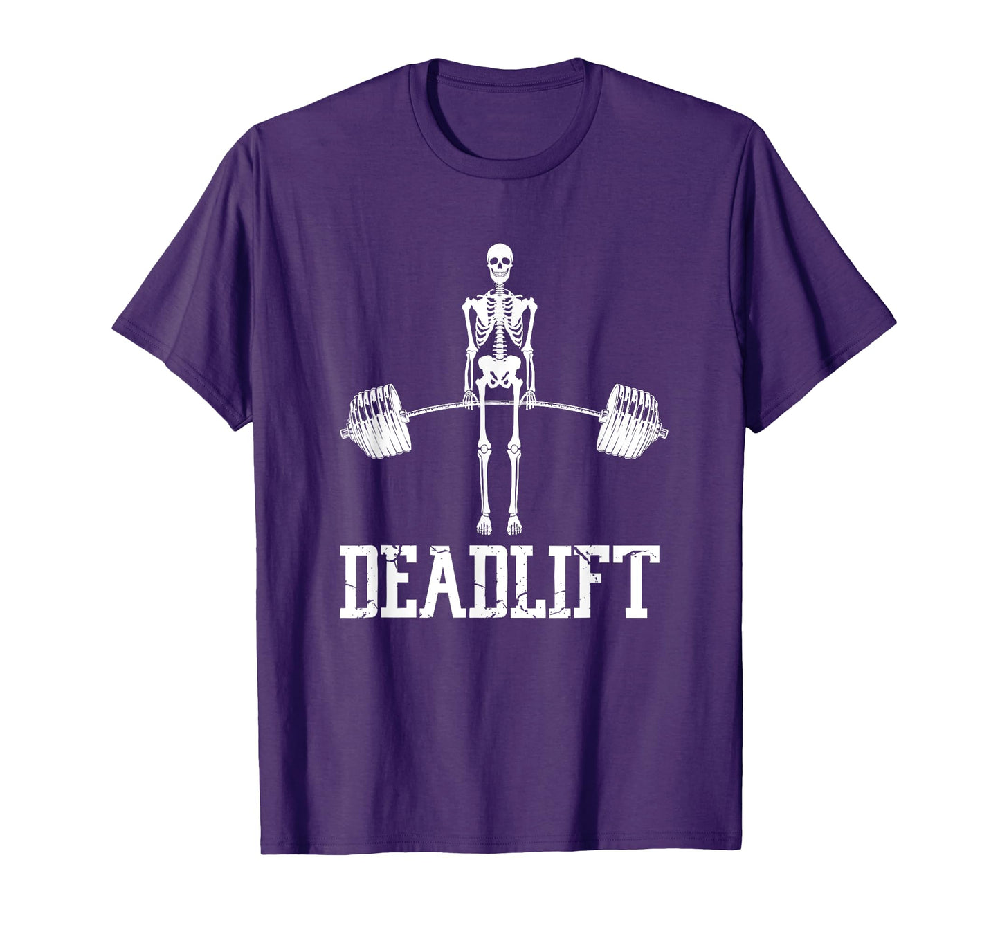 Skeleton Dead Lift Funny Halloween Lifting Weights Vintage T-Shirt