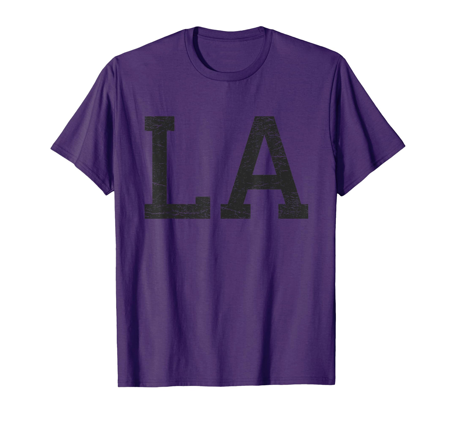 Los Angeles Tshirt Women Men | Cool Black Text Distressed LA T-Shirt
