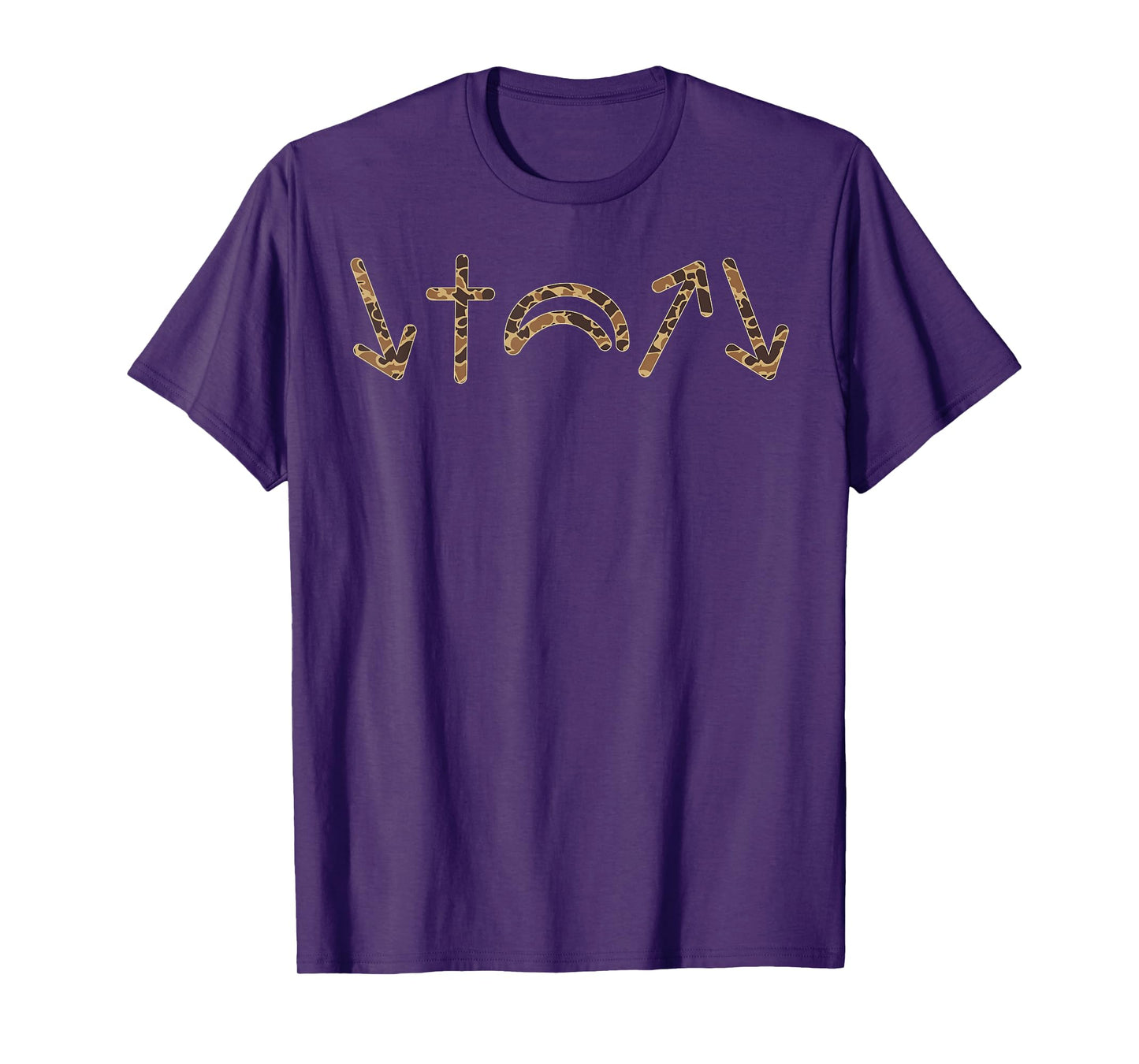 5 gospel symbols Jesus will come again duck camo Christian T-Shirt