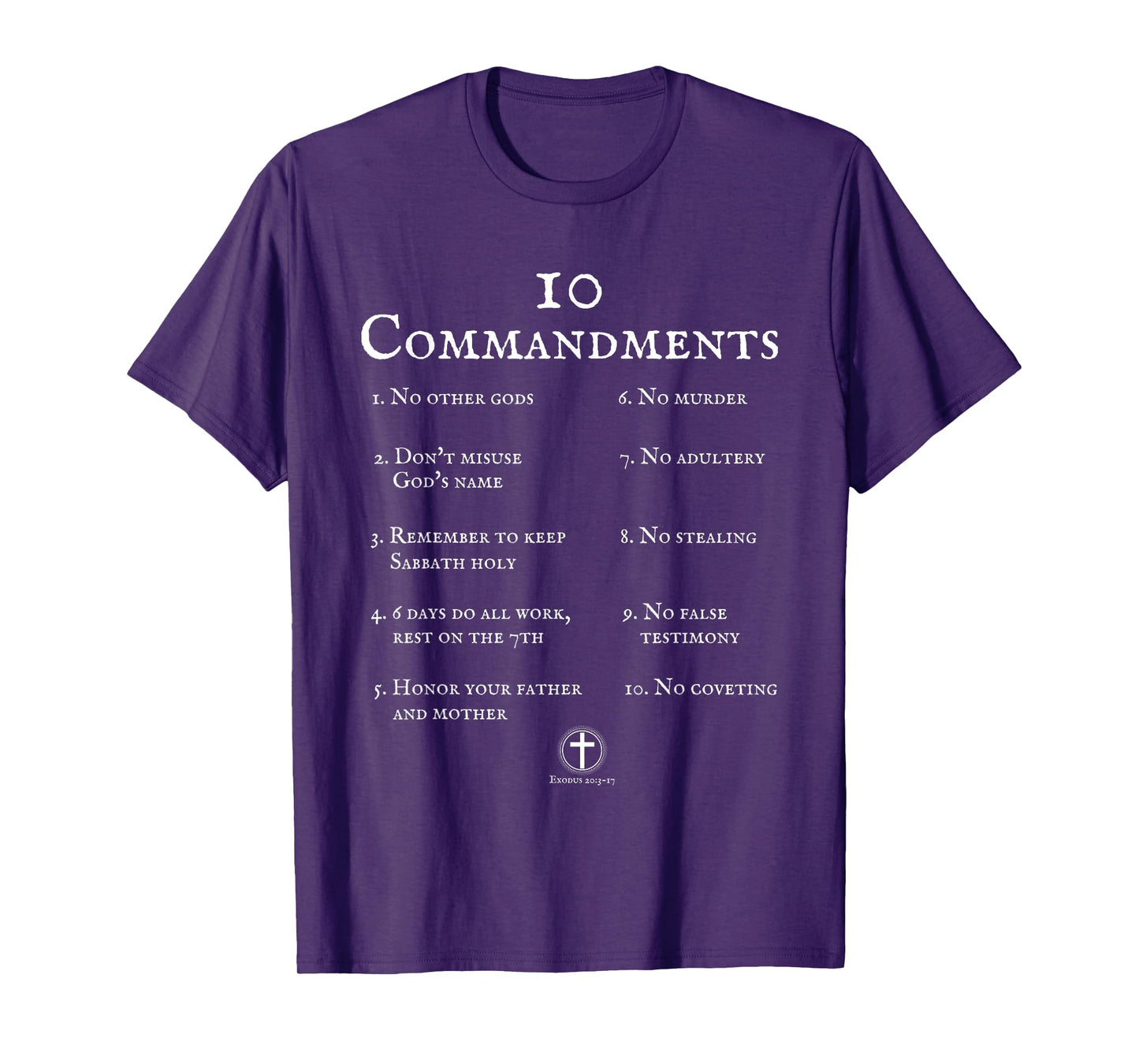 10 Commandments Bible Verse Scripture T-Shirt