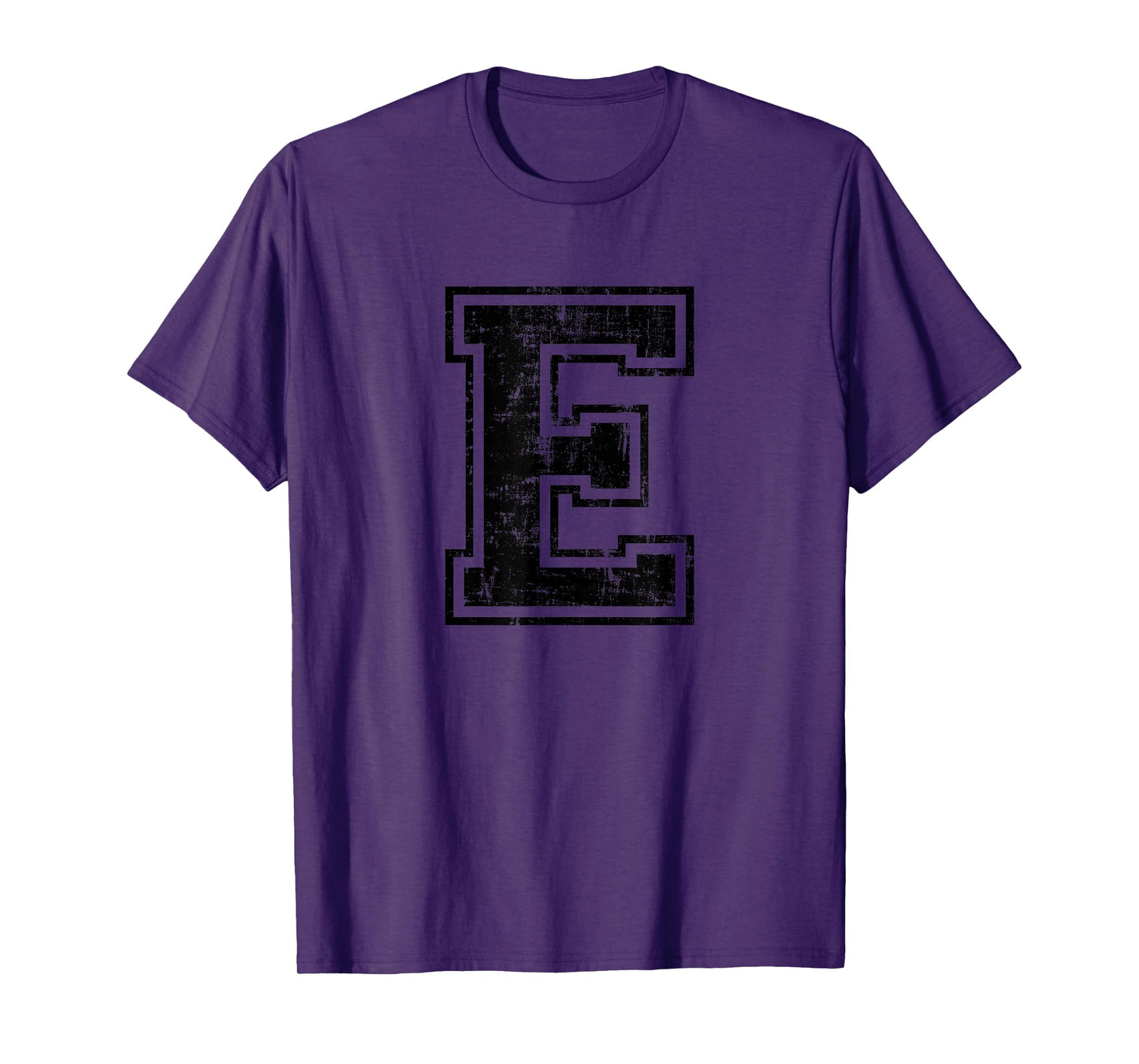 Letter E Uppercase Alphabet Initial School College Varsity T-Shirt