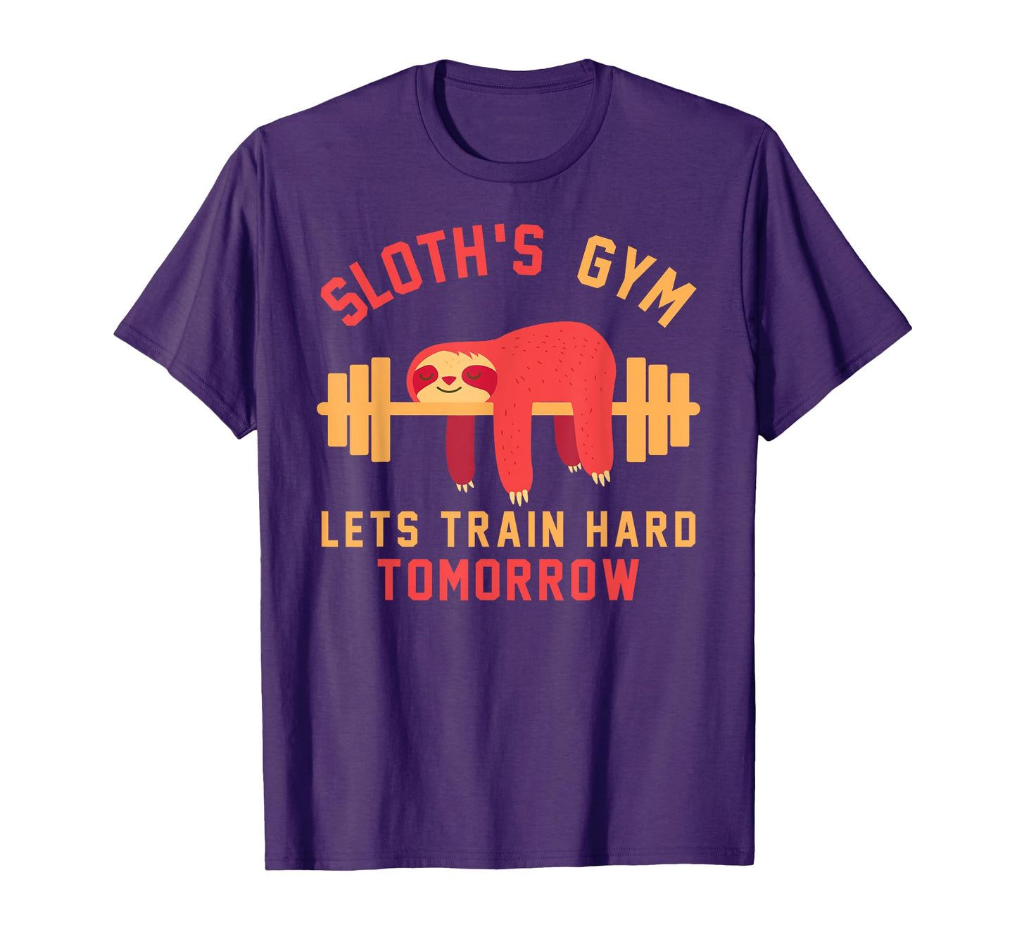 Sloths Gym Lets Train Hard Tomorrow Funny Cute Sloth Gift T-Shirt