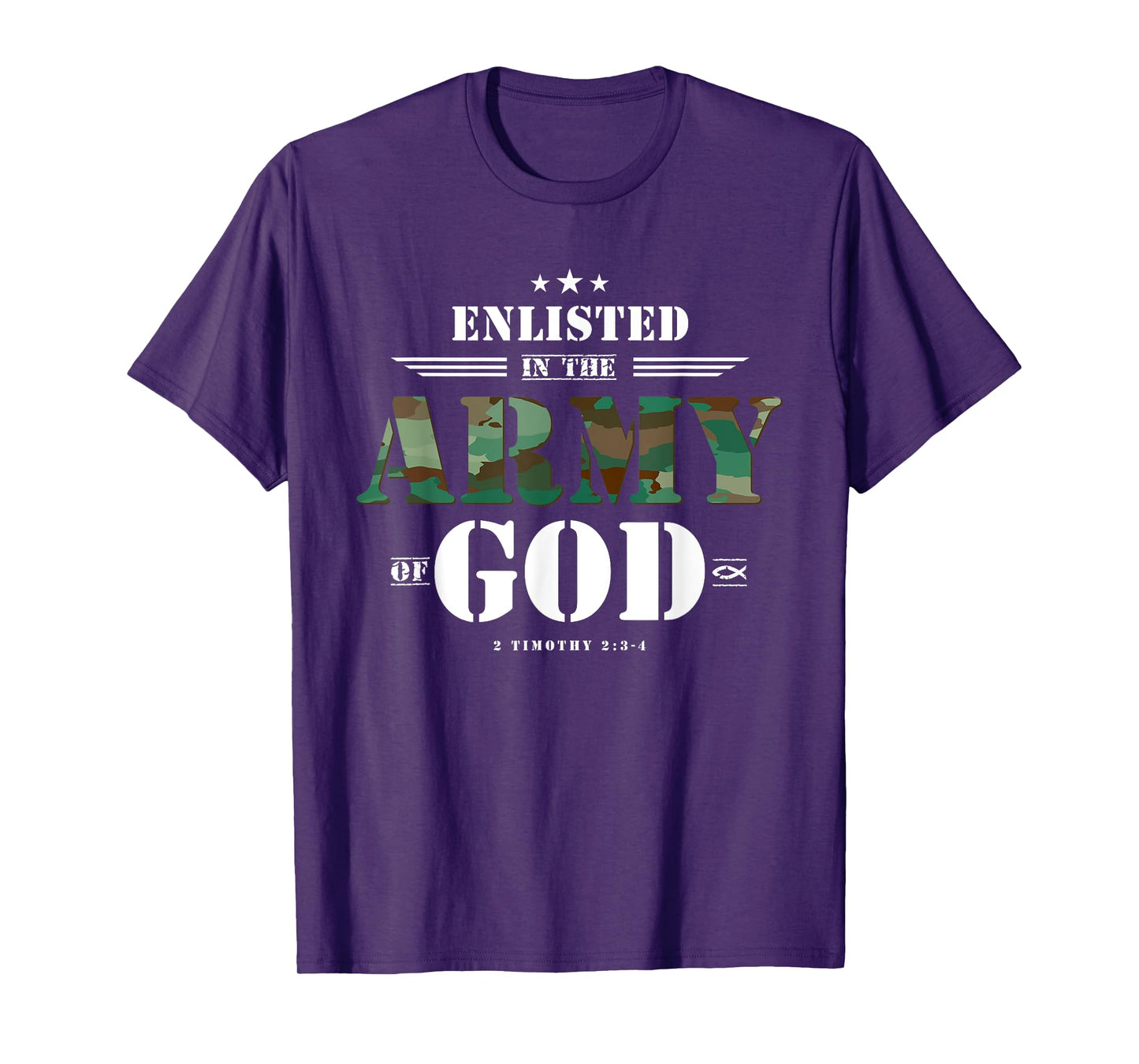 Christian Gifts Religious Bible Verse Scriptures God's Army T-Shirt