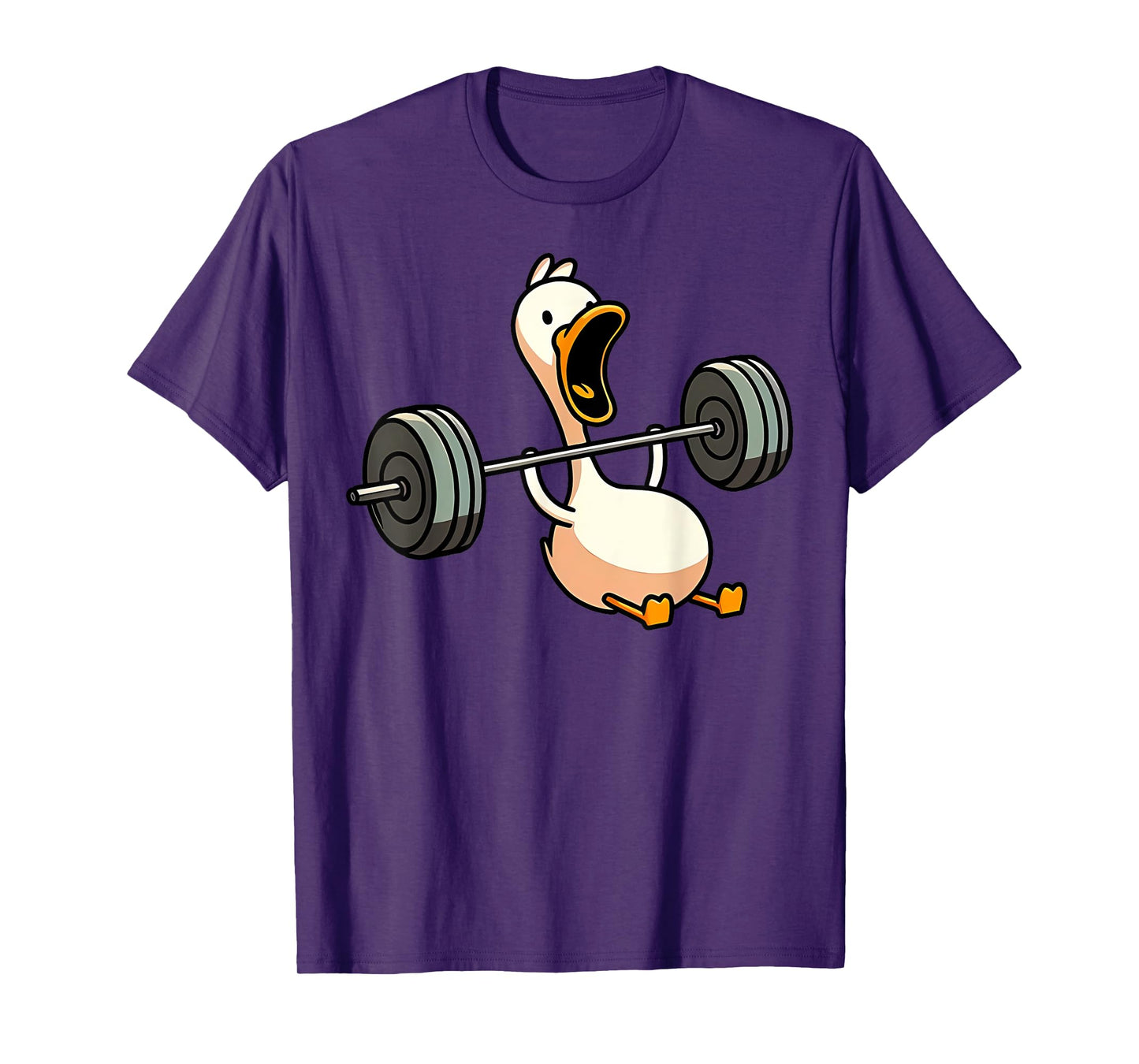 Funny Duck Deadlift Weight Lifting Bodybuilder Gym Workout T-Shirt, Small, Black