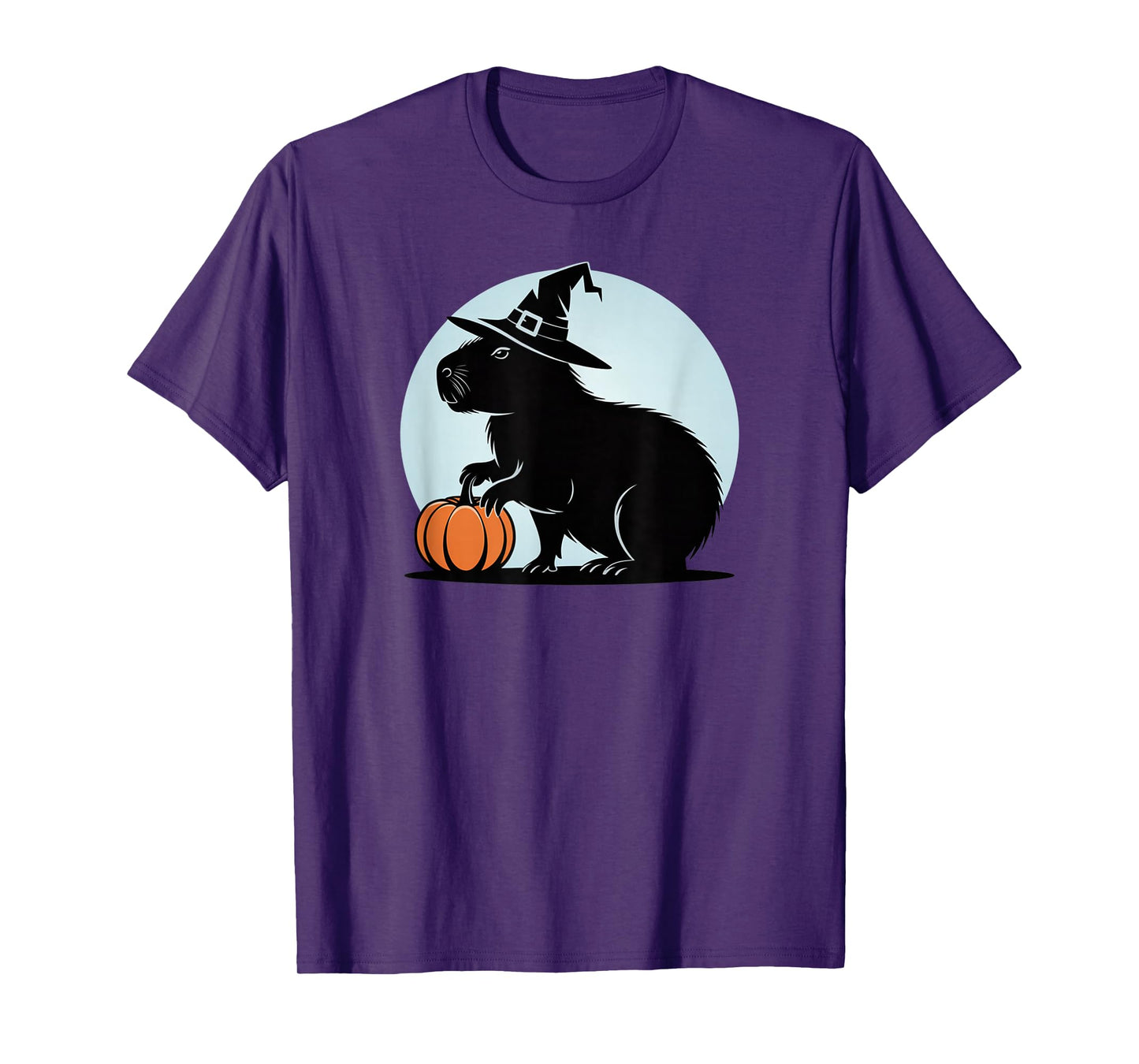 Spooky Capybara Halloween Witch Pumpkin T-Shirt