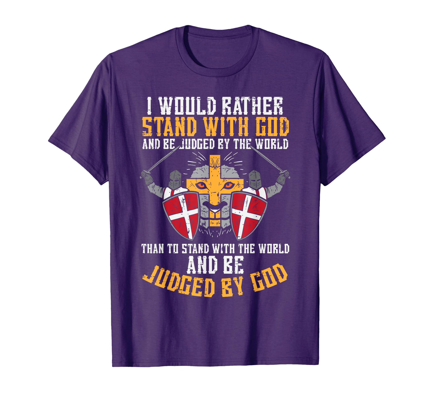 I Would Rather Stand With God Jesus Christian Men Women Kids T-Shirt