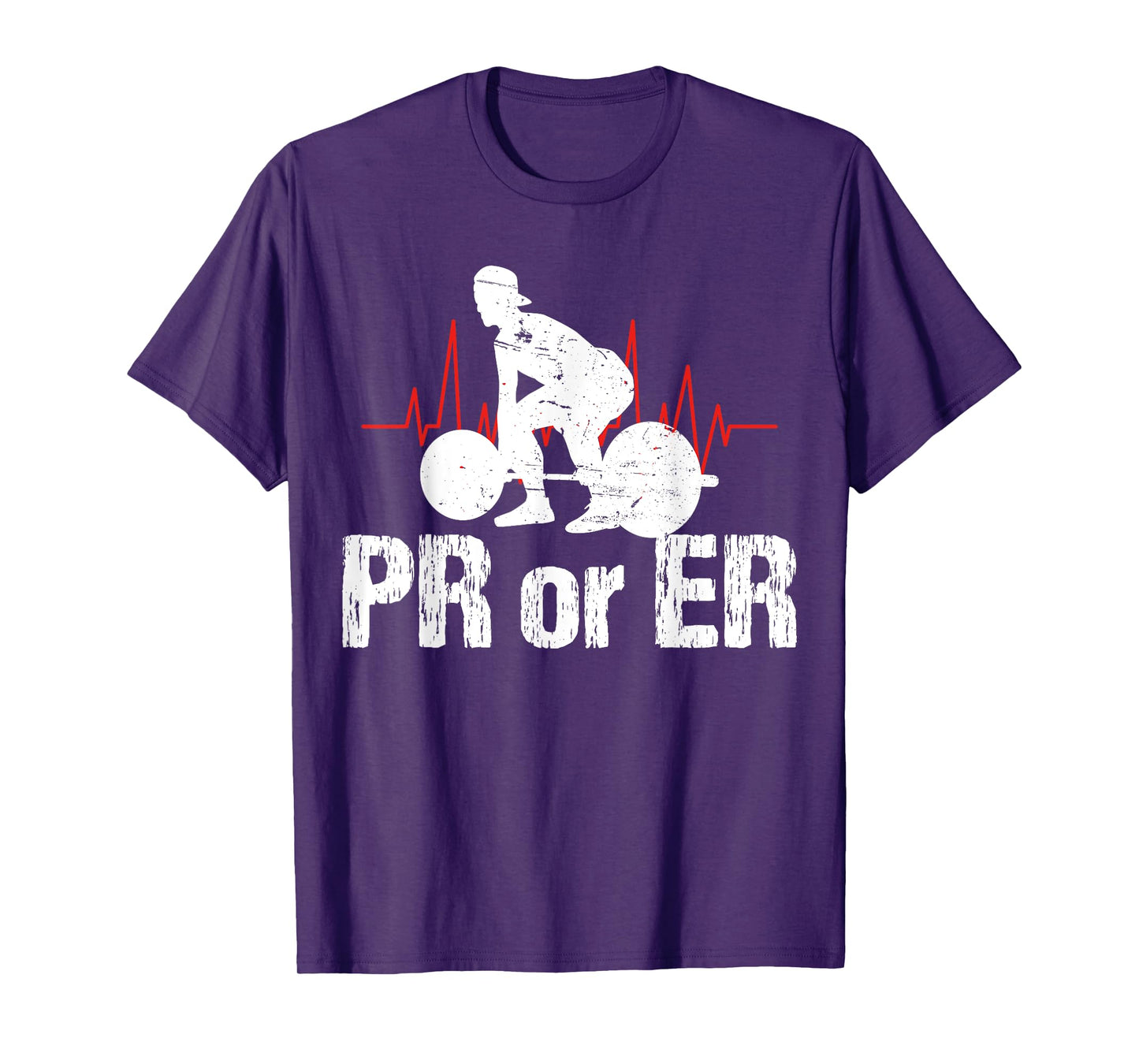 PR Or ER Funny Weightlifting Bodybuilding Apparel Vintage T-Shirt
