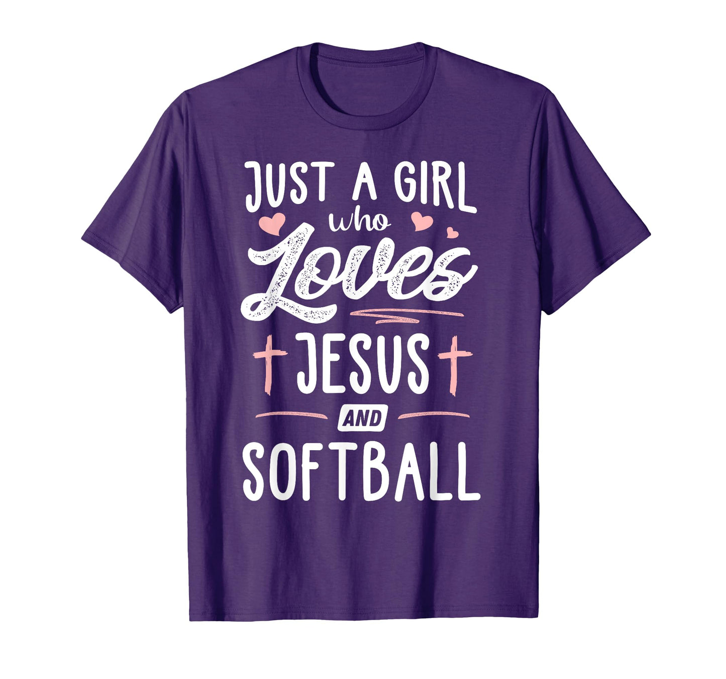 Just A Girl Who Loves Jesus And Softball Gift Women T-Shirt