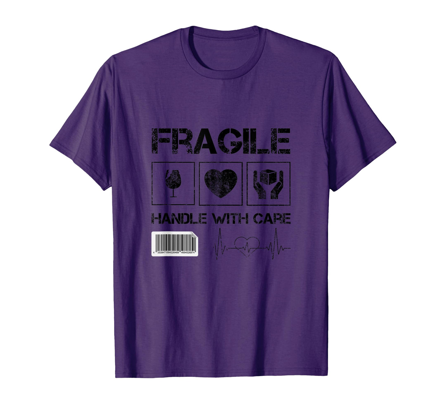 Fragile handle with care graphic tees and cool designs fun T-Shirt