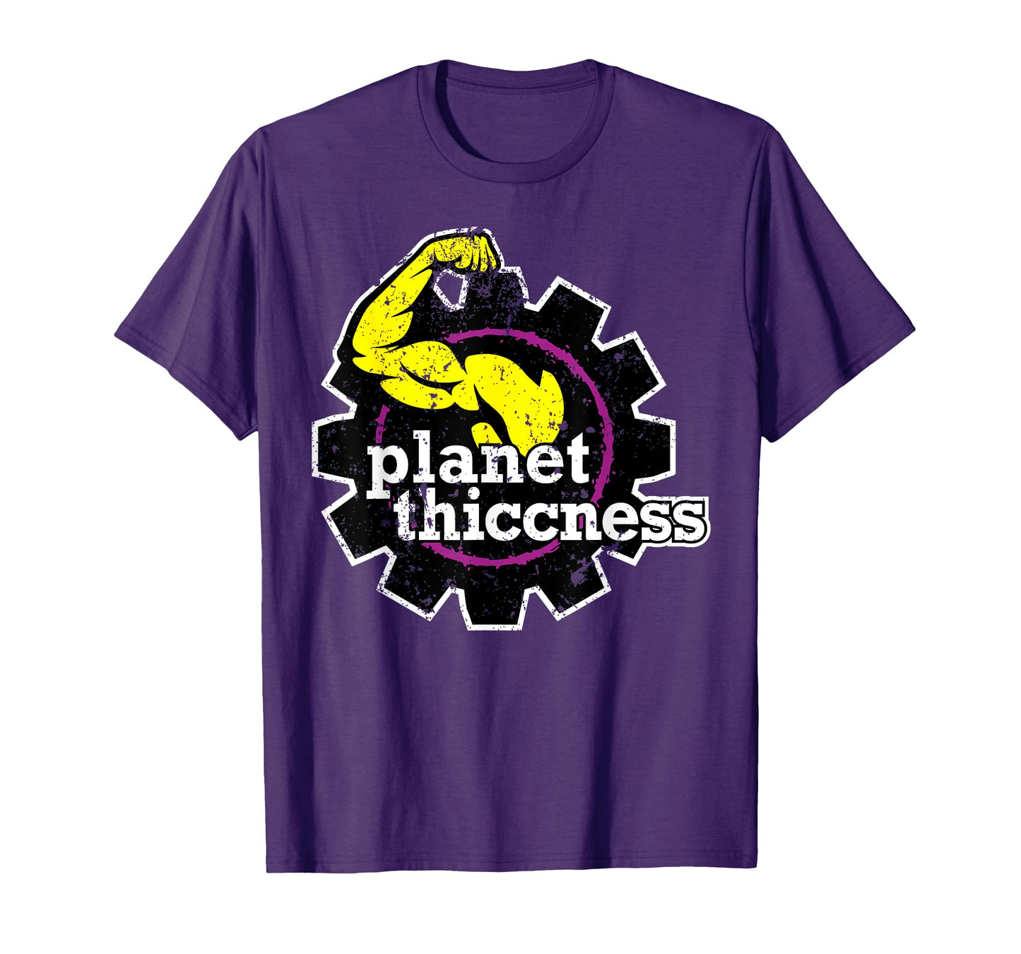 Planet Thiccness Gym Thickness Funny Joke Workout Lover T-Shirt