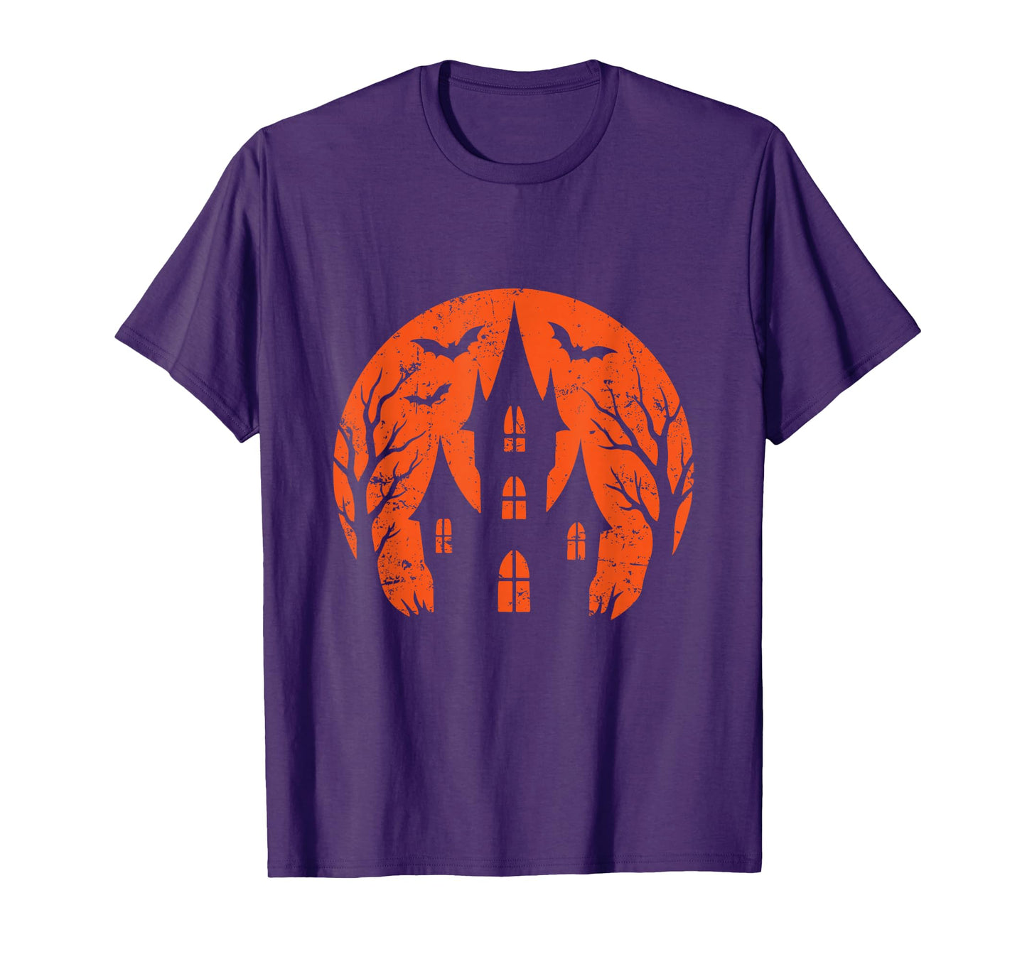 Halloween House Moon T-Shirt