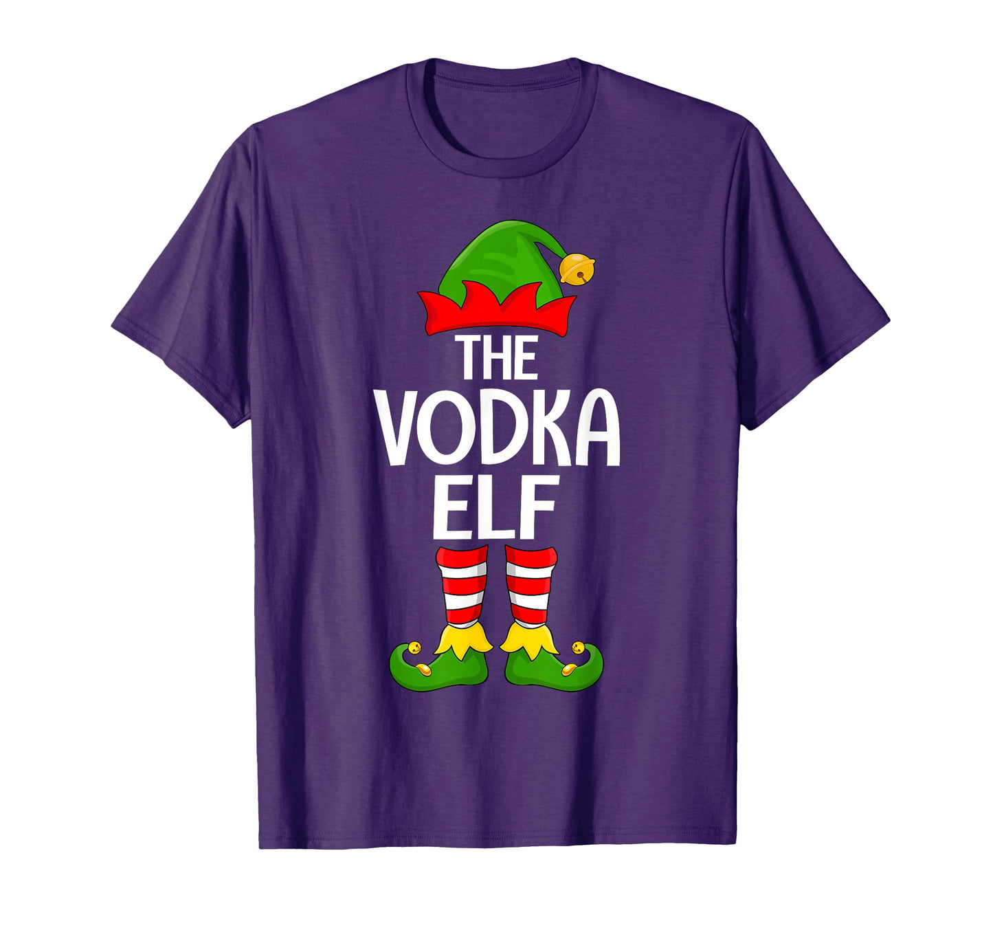 Vodka Elf Xmas Matching Family Elf Squad Christmas T-Shirt