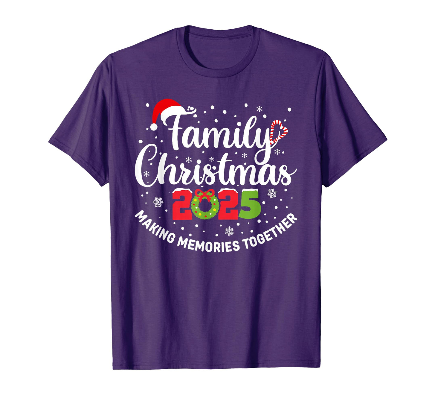 Family Christmas 2025 Xmas Santa Snowflake Pajamas Holiday T-Shirt
