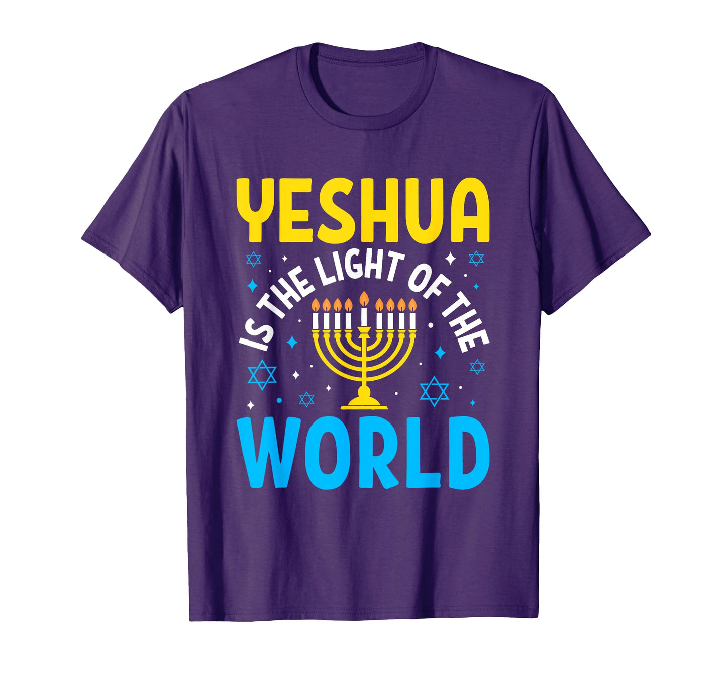 Yeshua Is The Light of the World Inspirational Faith Hebrew T-Shirt