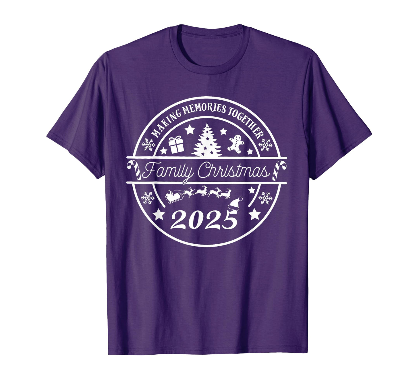 Family Christmas 2025 Xmas Santa Snowflake Pajamas Holiday T-Shirt