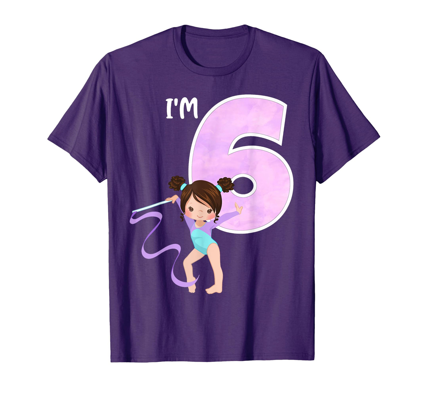 Girl's 6 Year Old Gymnast 6th Birthday Party Gymnastics T-Shirt
