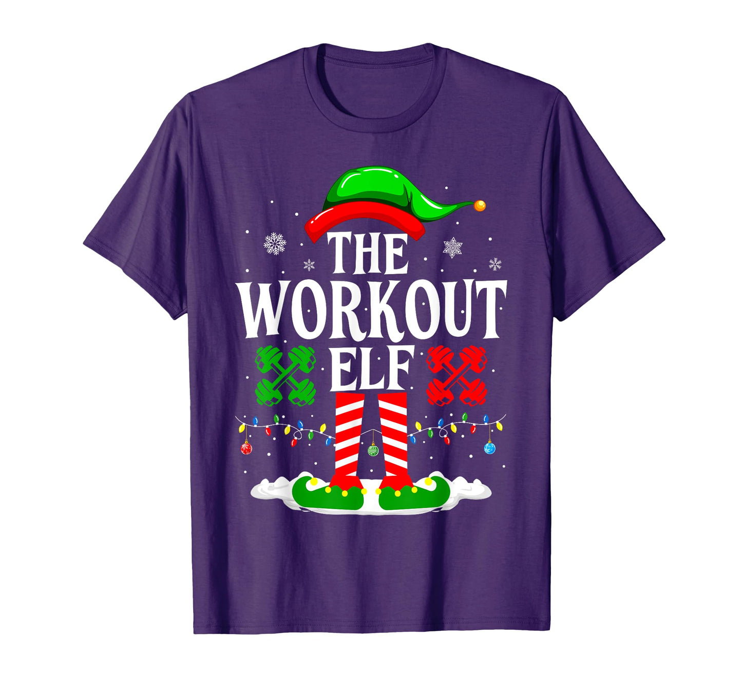 The Workout Elf Funny Fitness Christmas Gym T-Shirt
