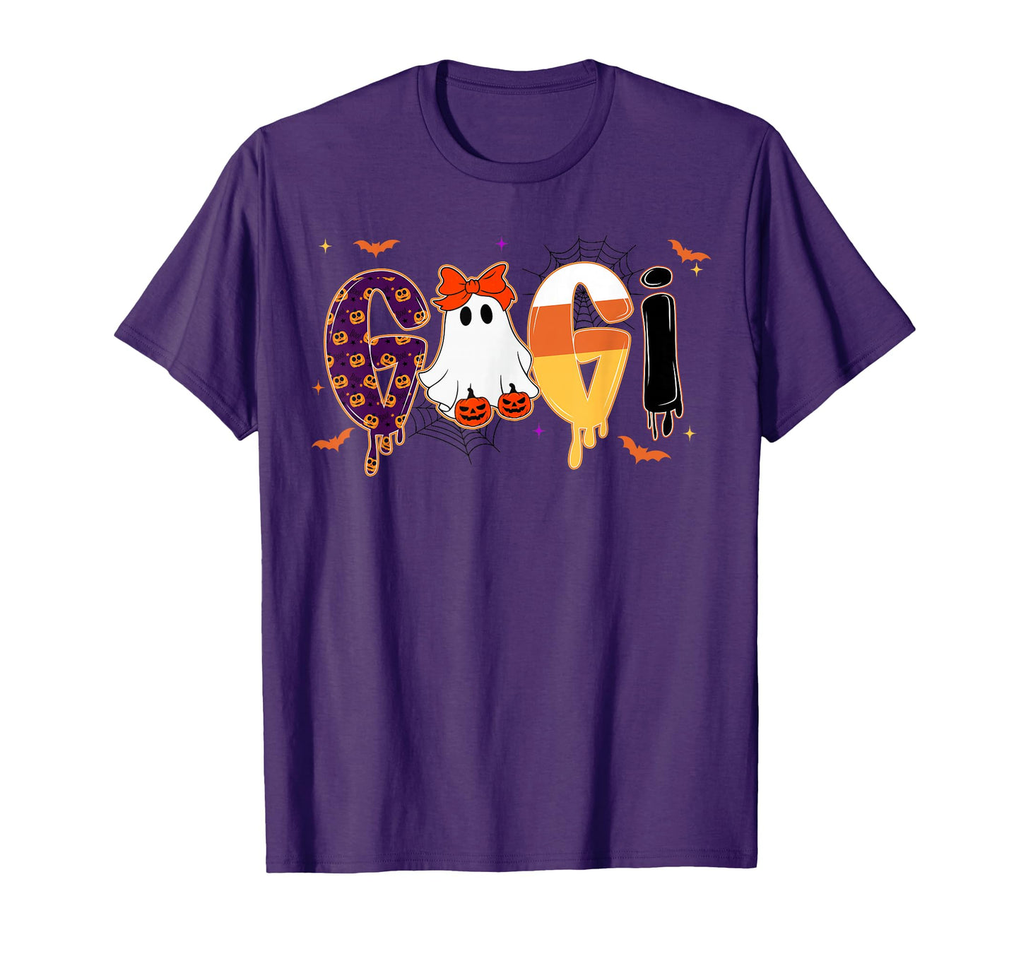 Preppy Halloween Candy Gigi, Funny Spooky Ghost Pumpkin Gigi T-Shirt