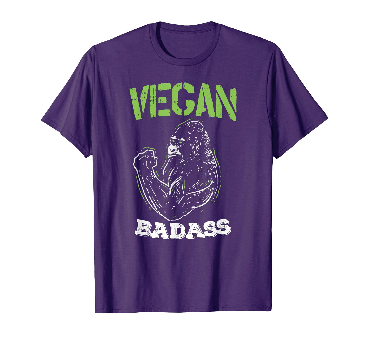 Vegan Badass Plant Powered Muscle Veggie Go Green Fitness T-Shirt