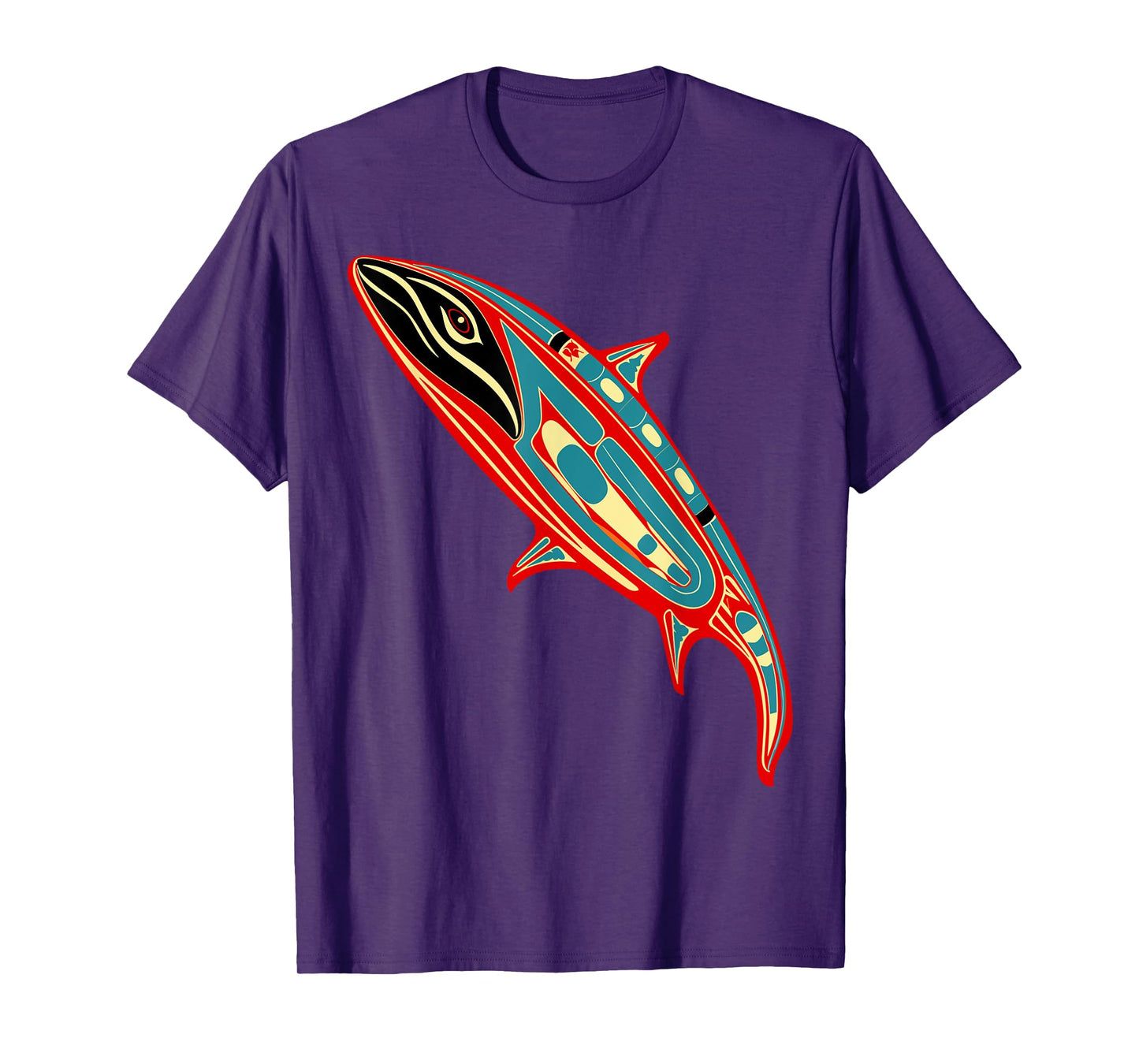 Orca in Salish Coast Weaving Design Style T-Shirt