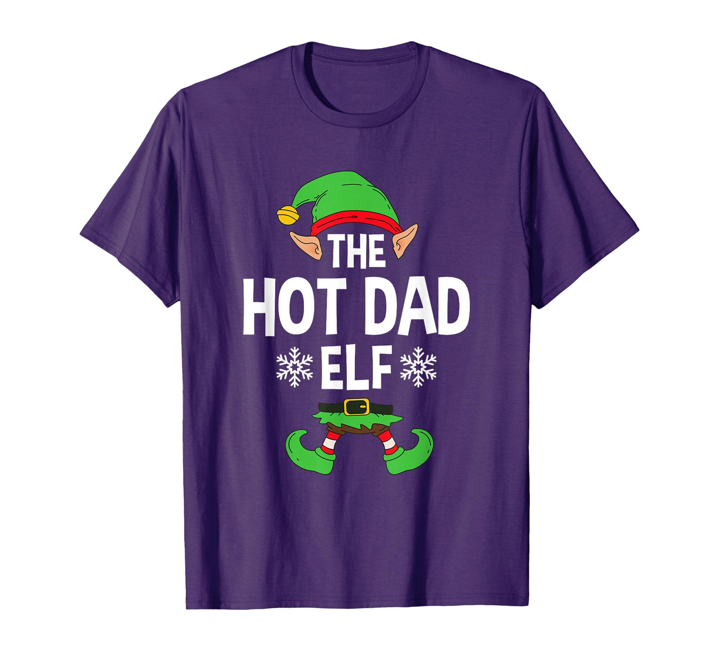 The Hot Dad Elf Party Family Group Matching Father X-Mas T-Shirt