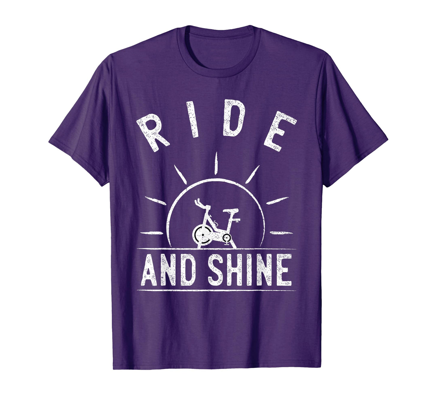 Ride and Shine Funny Indoor Spinning Spin Class Workout Gym T-Shirt