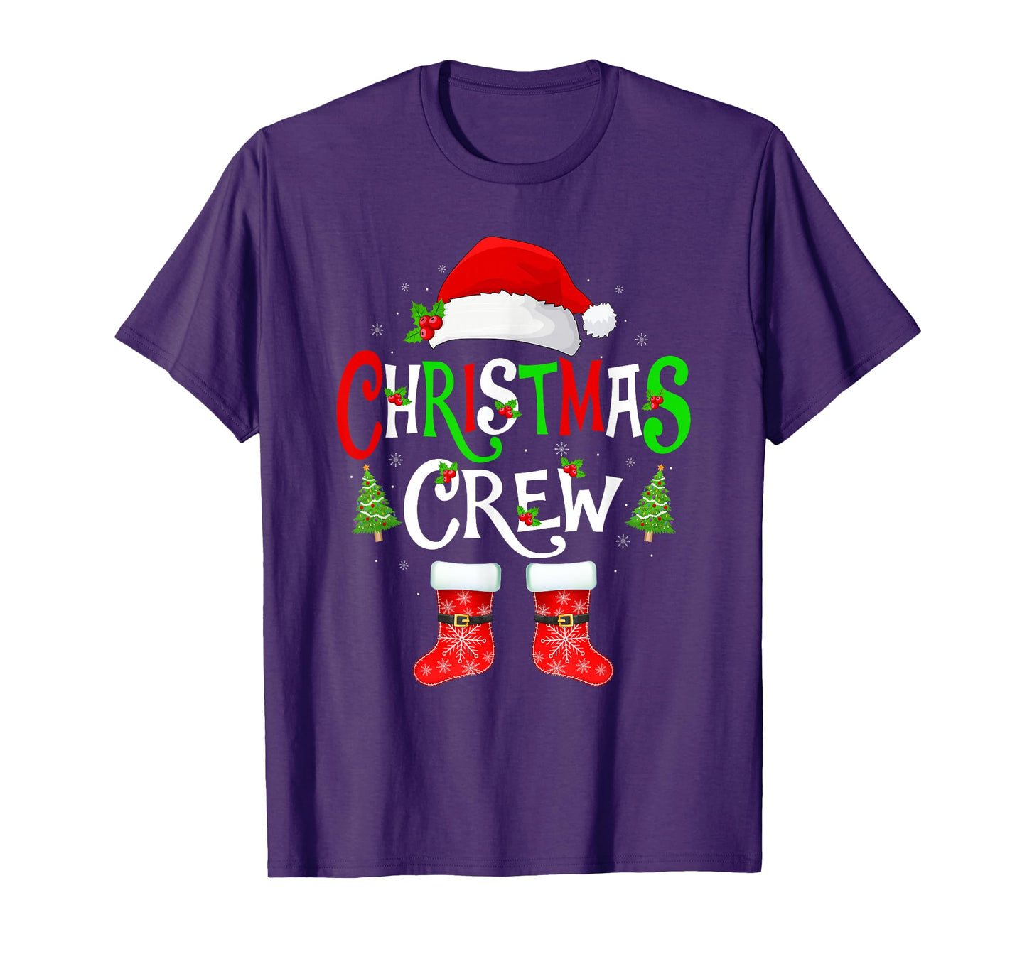 Christmas Crew Matching Family Santa Squad Xmas Pajamas T-Shirt