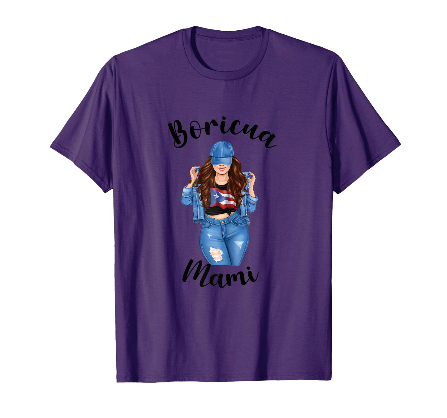 Womens Boricua Mami Puerto Rican Pride Proud FLag Patriotic Women T-Shirt