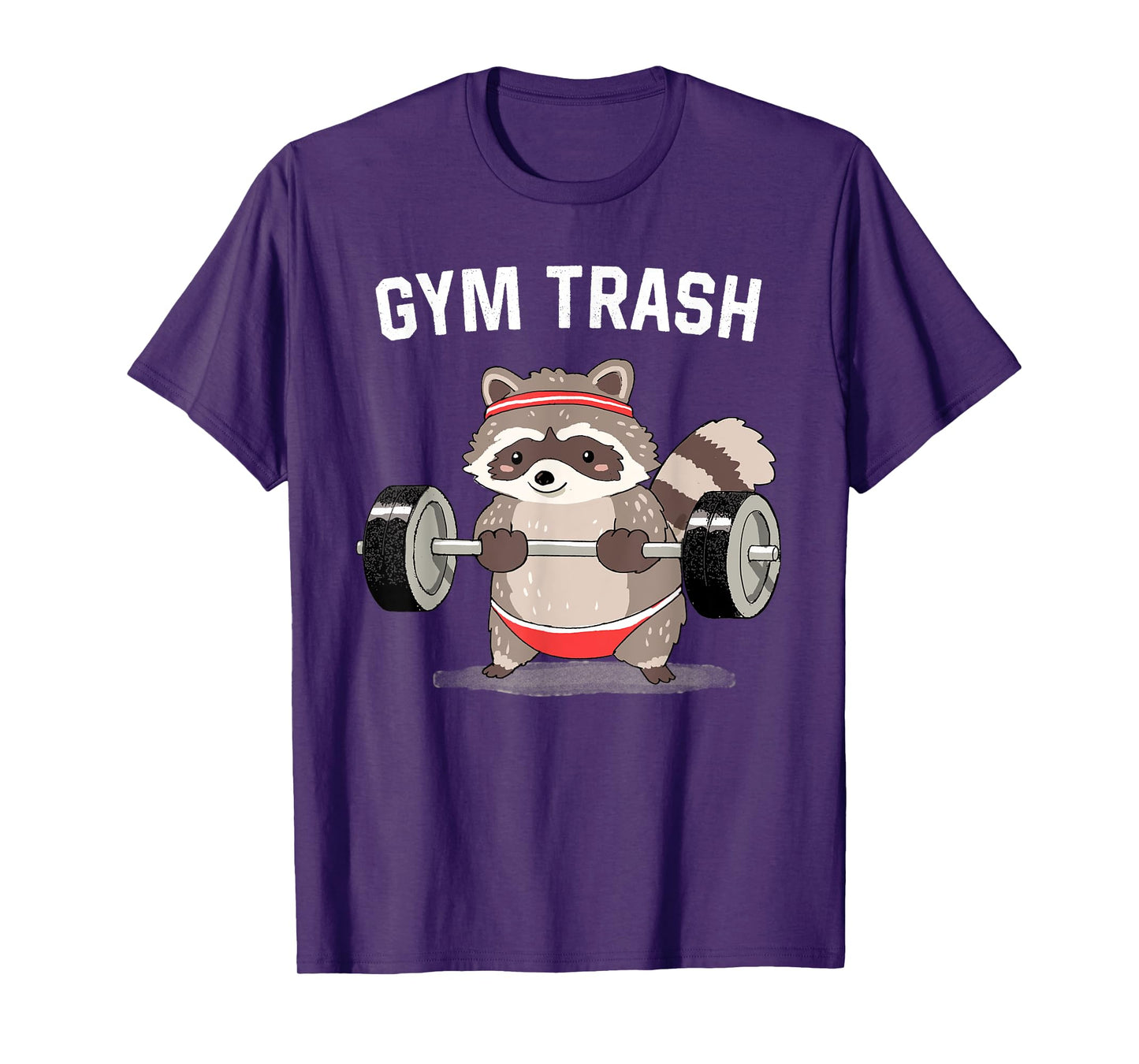 Raccoon Gym Trash Shirt Funny Fitness Racoon Weightlifting T-Shirt