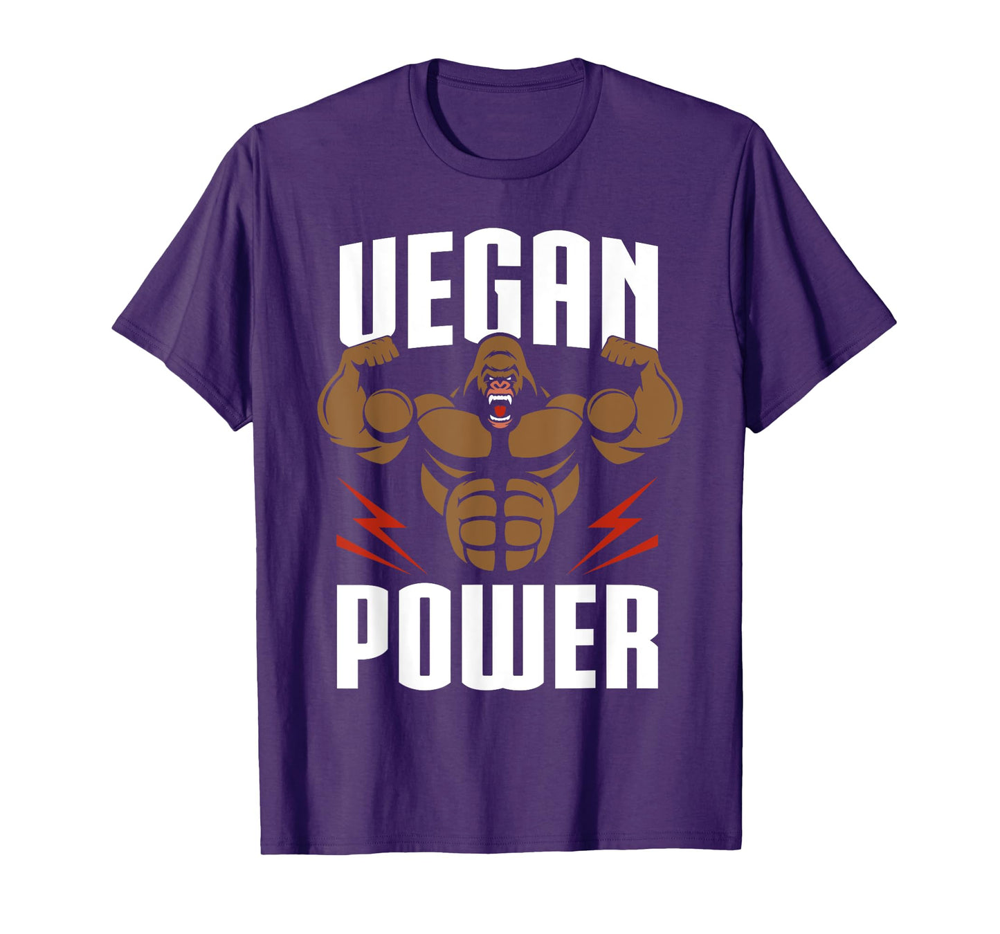 Vegan Power - Gorilla Workout & Gym Bodybuilding T-Shirt