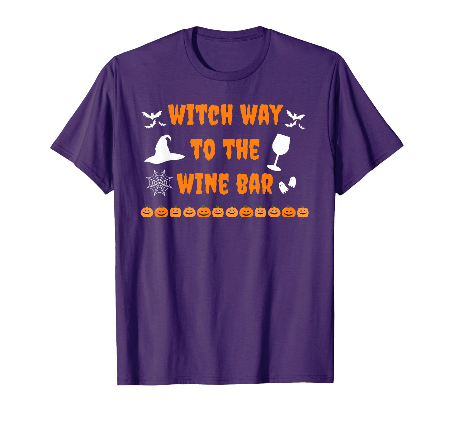 Witch Way to The Wine Bar Halloween Autumn Fall Boozy Funny T-Shirt