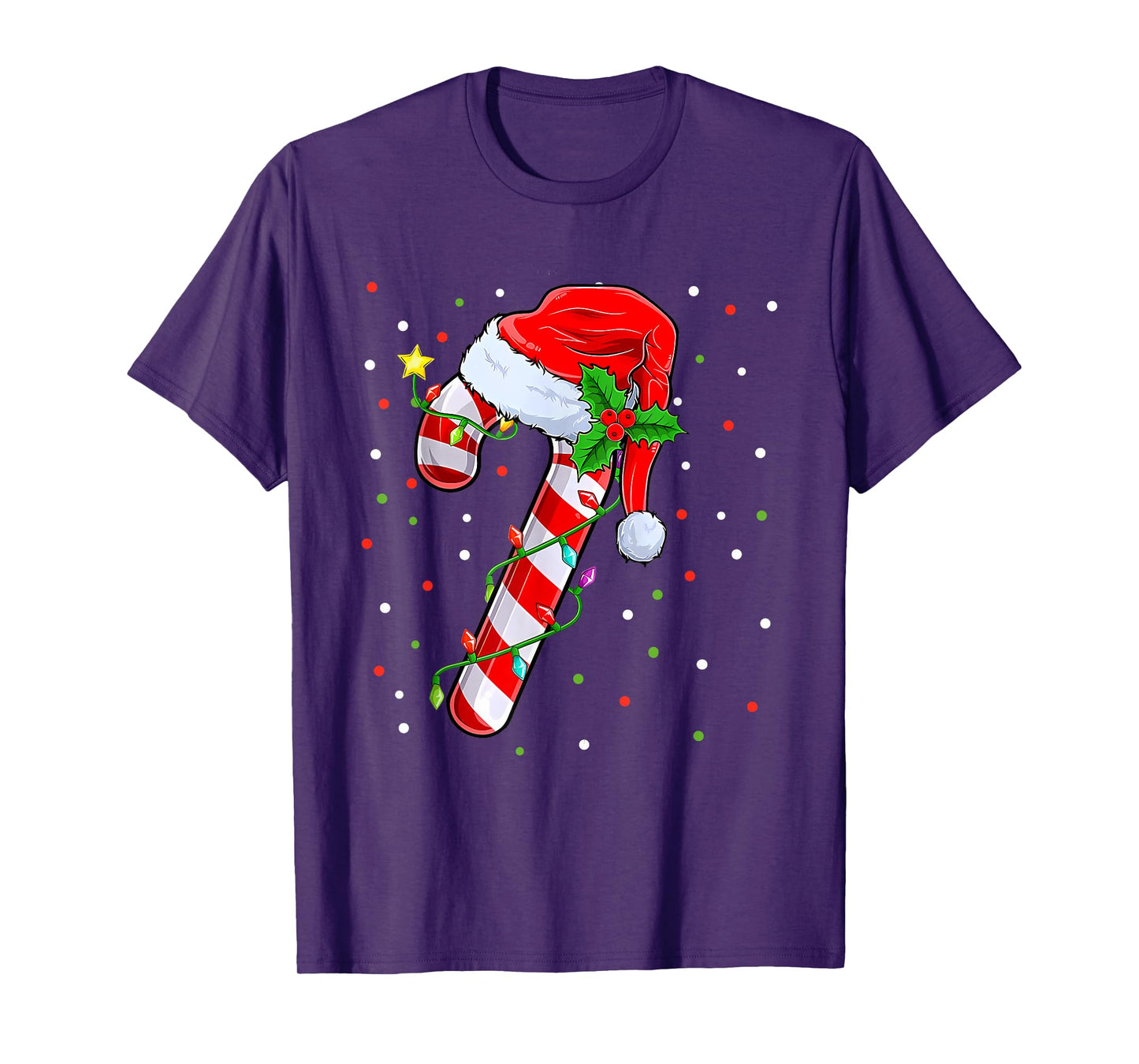 Candy Cane Crew Christmas Lights Family Matching Xmas Girls T-Shirt
