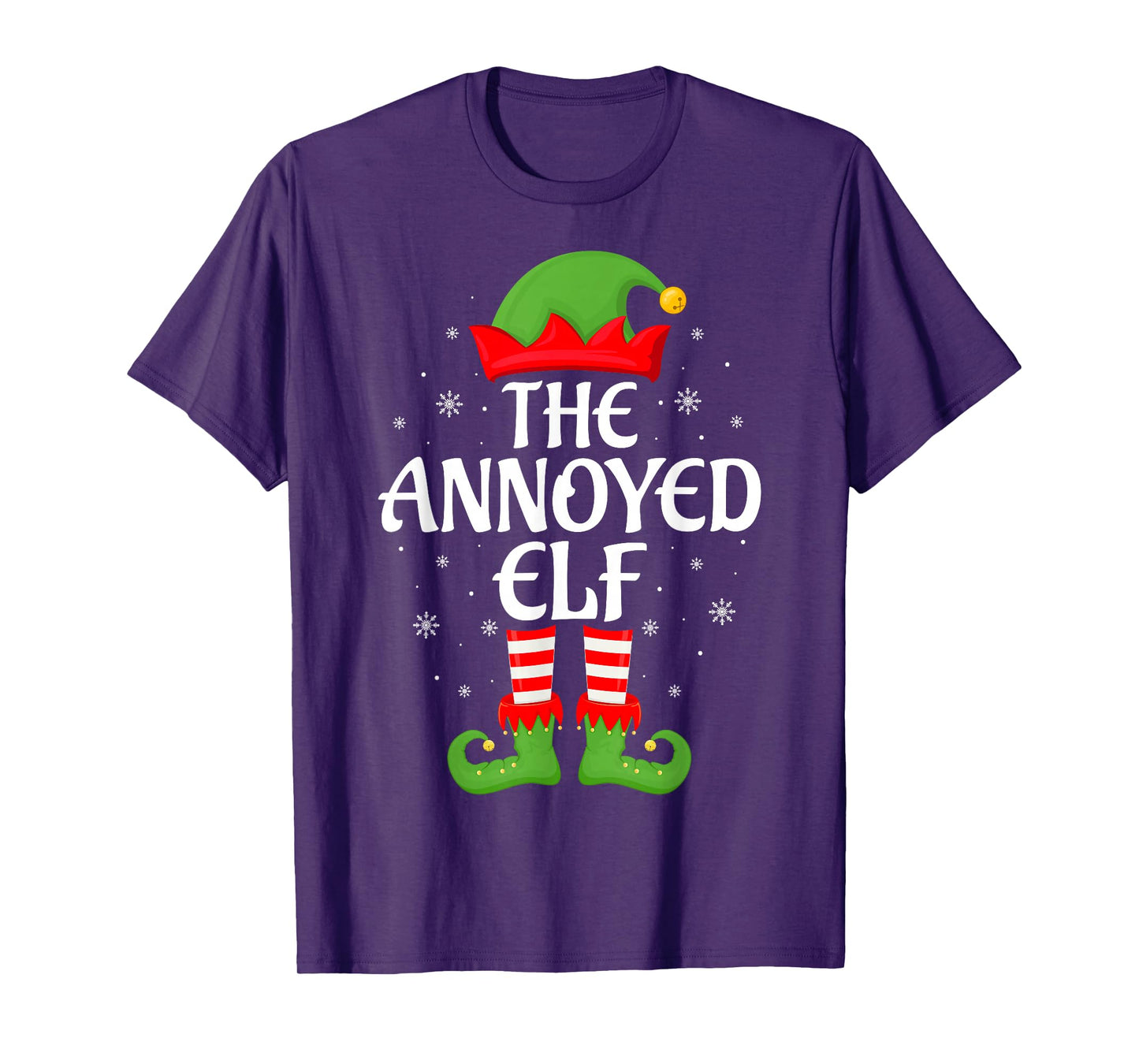 Annoyed Elf Xmas Family Matching Elf Squad Christmas T-Shirt