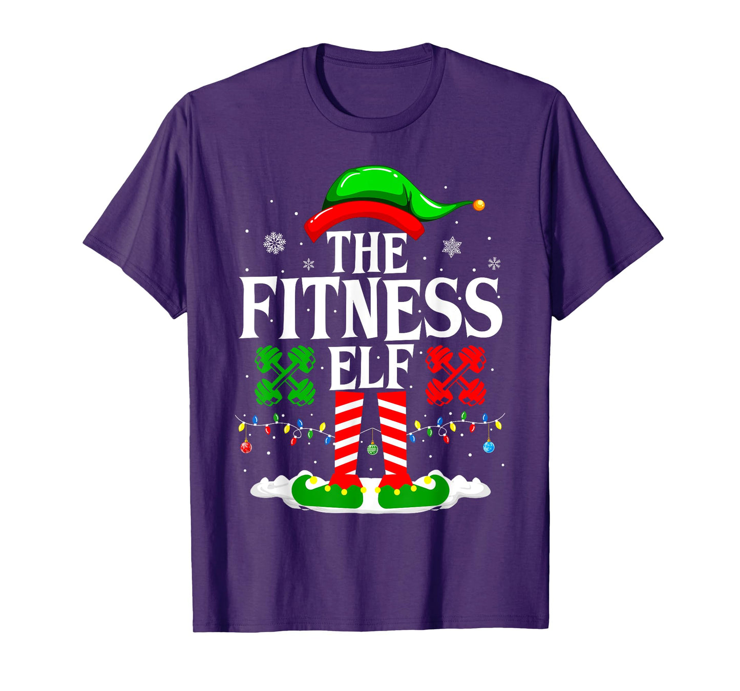 The Fitness Elf Funny Workout Xmas Fitness Christmas Gym T-Shirt