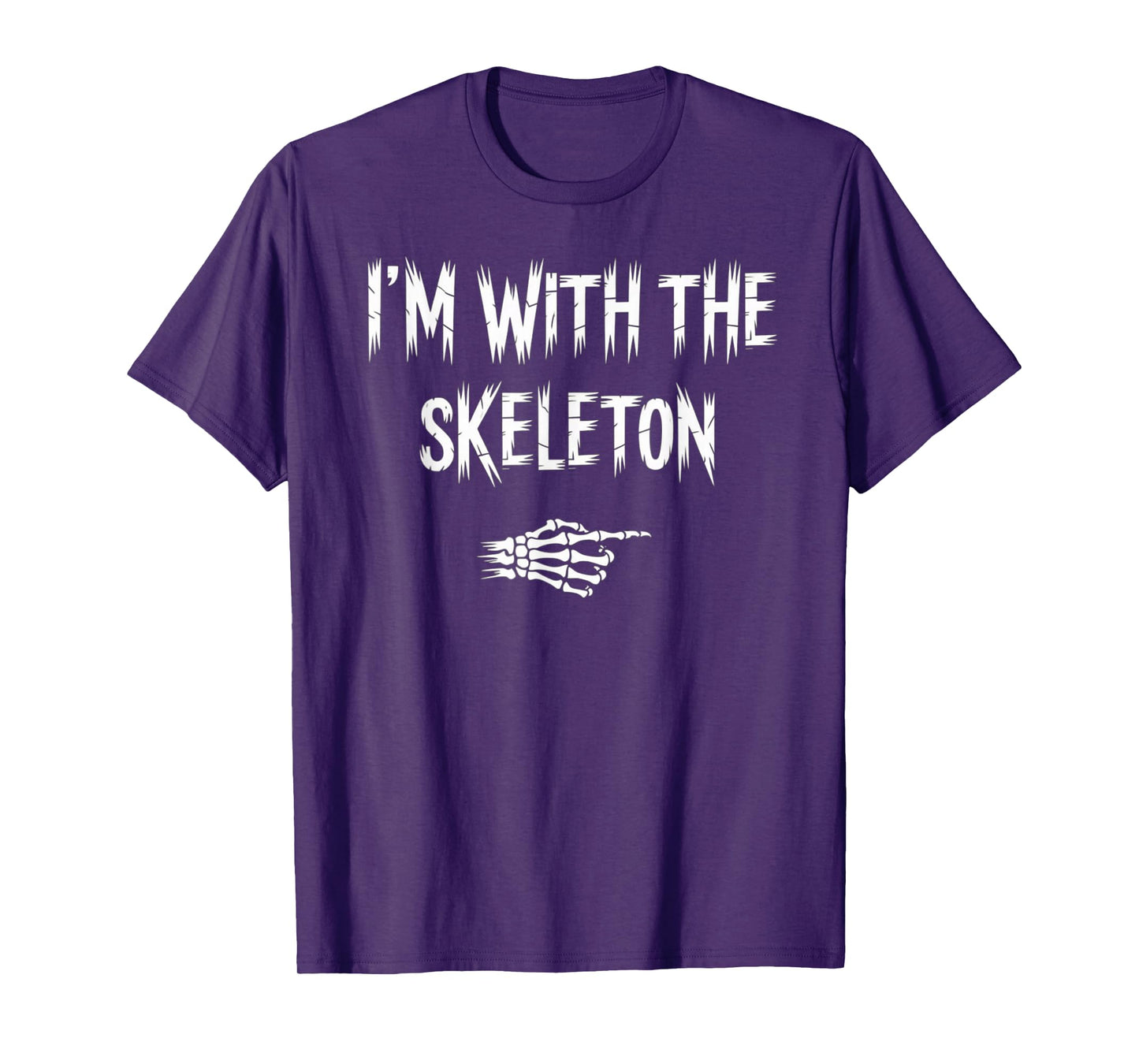 I'm with Skeleton Halloween Costume Couples Matching Gifts T-Shirt