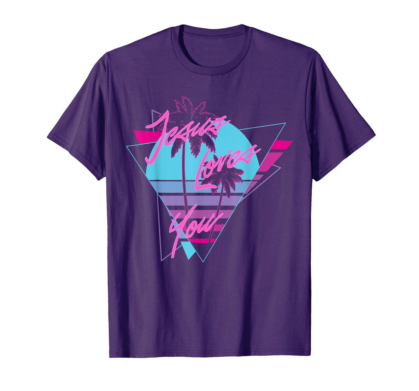 Jesus Loves You 80's Vaporwave Aesthetic Christian T-Shirt