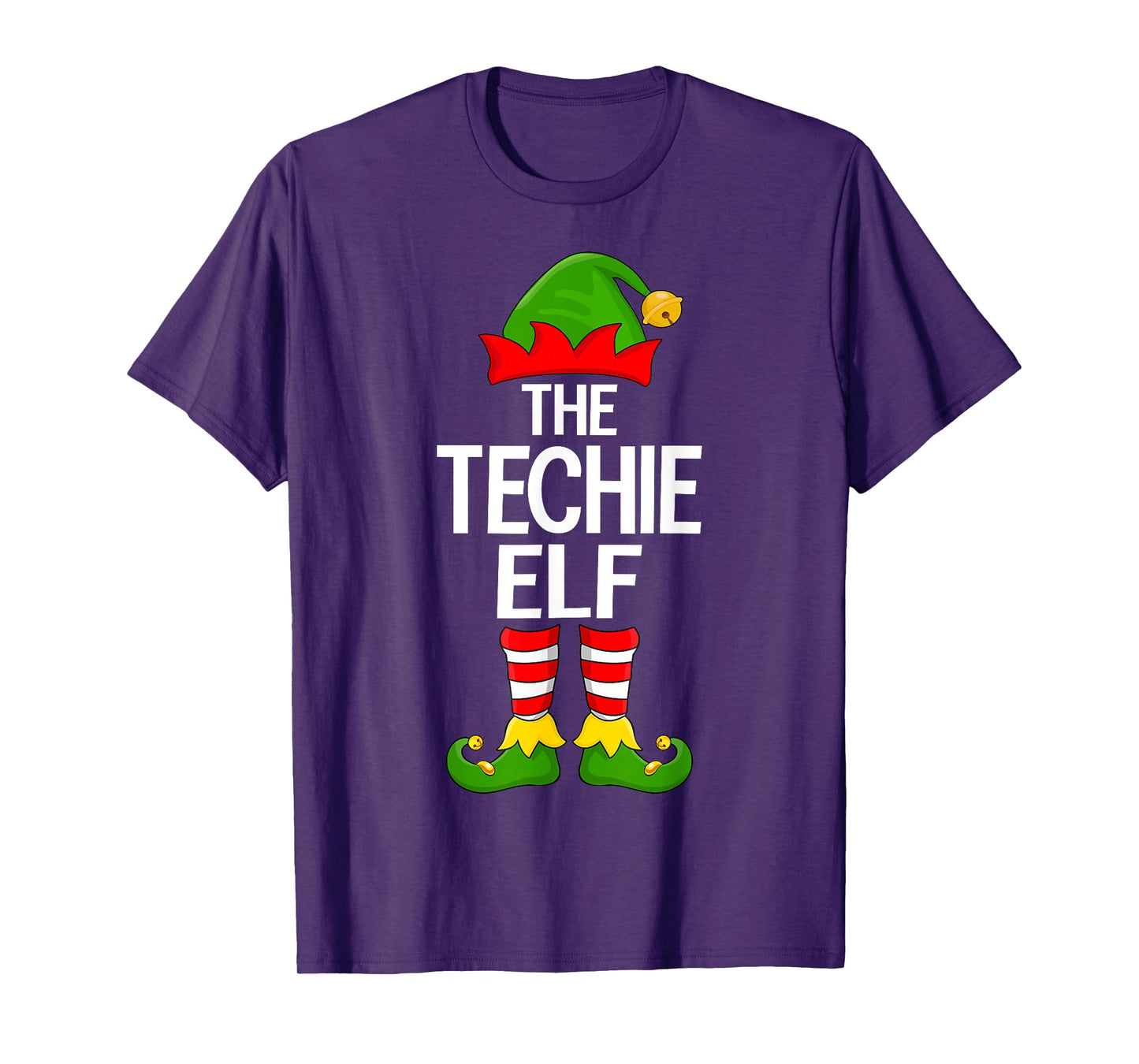 Techie Elf Xmas Matching Family Elf Squad Christmas T-Shirt