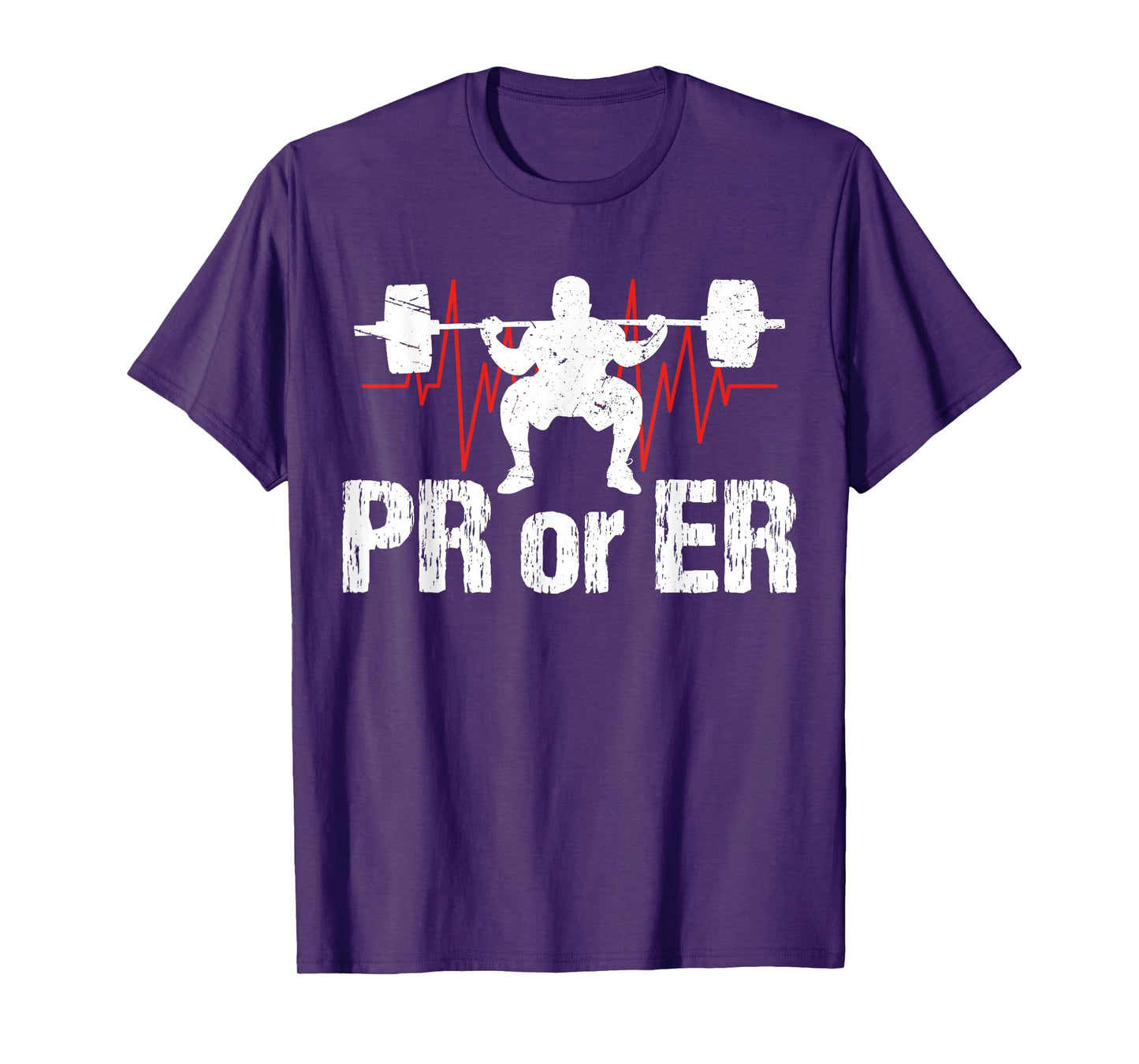 PR Or ER Funny Weightlifting Bodybuilding Apparel Vintage T-Shirt