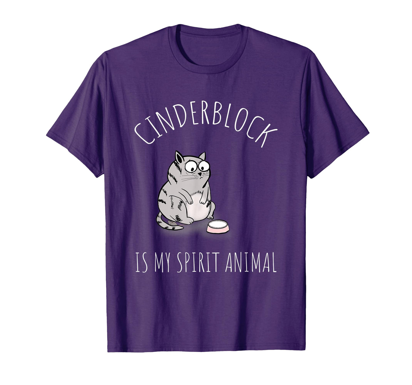Cinderblock Fat Cat Is My Spirit Animal Gym Motivation T-Shirt for Men Women Kids