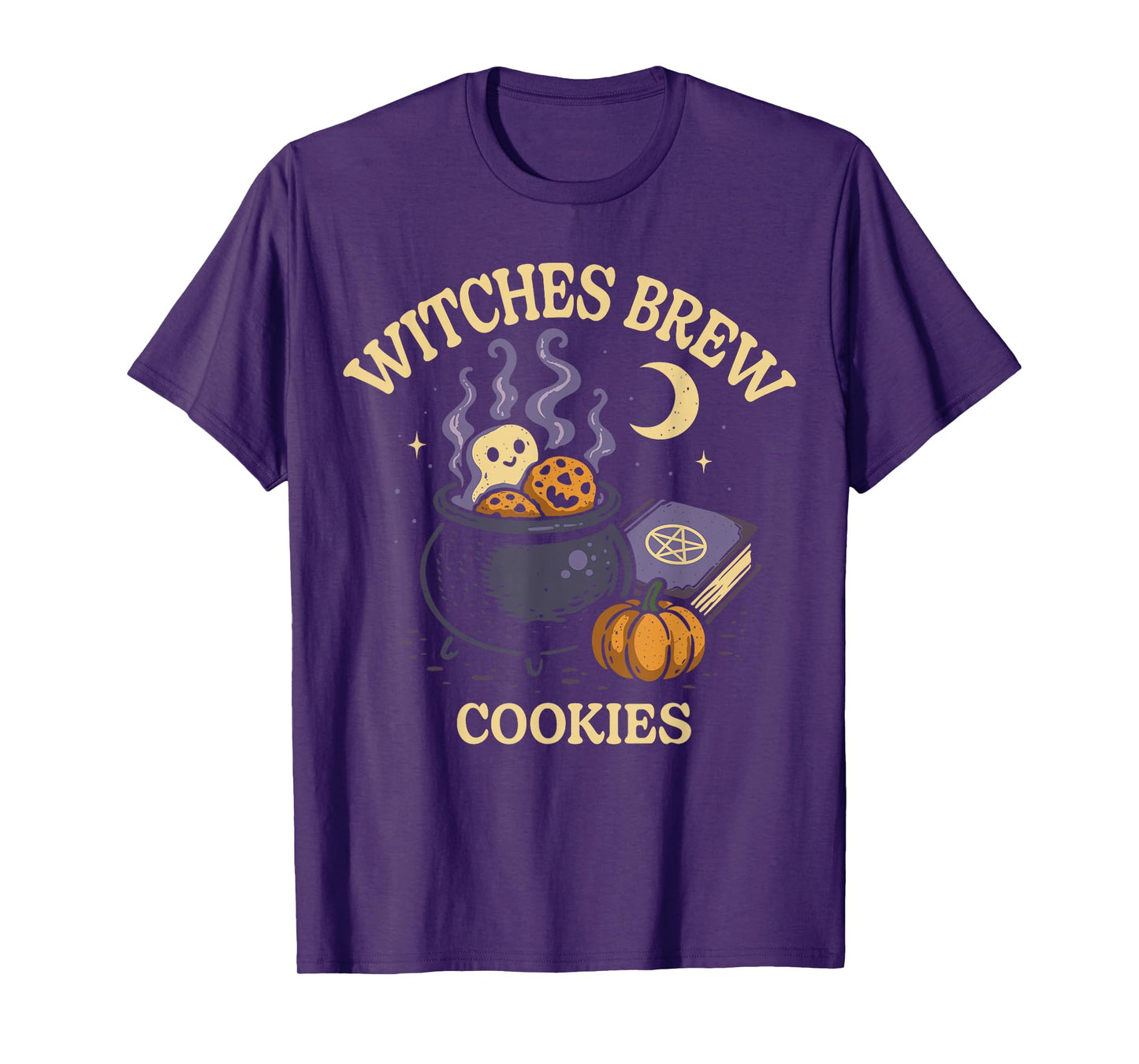 Halloween Witch Cauldron Witches Brew Cookies Funny Ghost T-Shirt