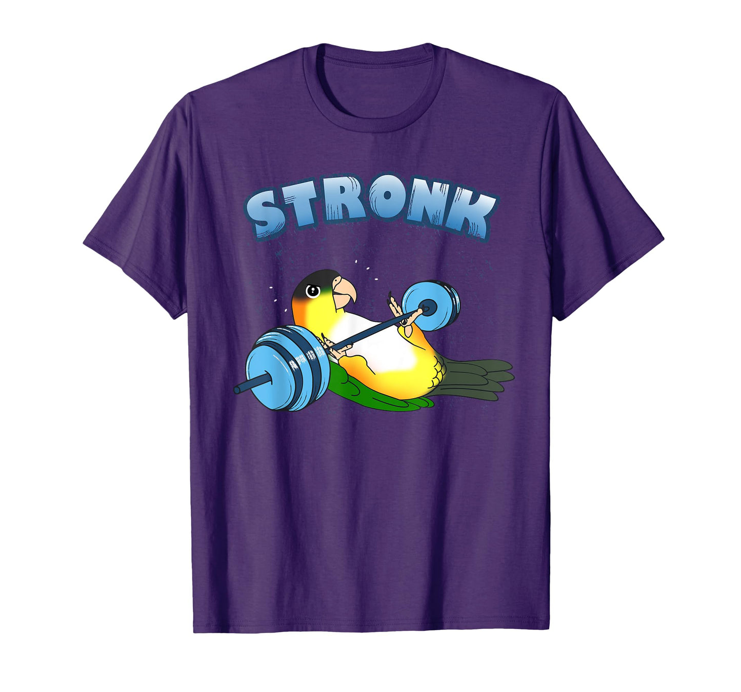 Stronk Parrot Gym workout Black headed Caique Birb memes T-Shirt